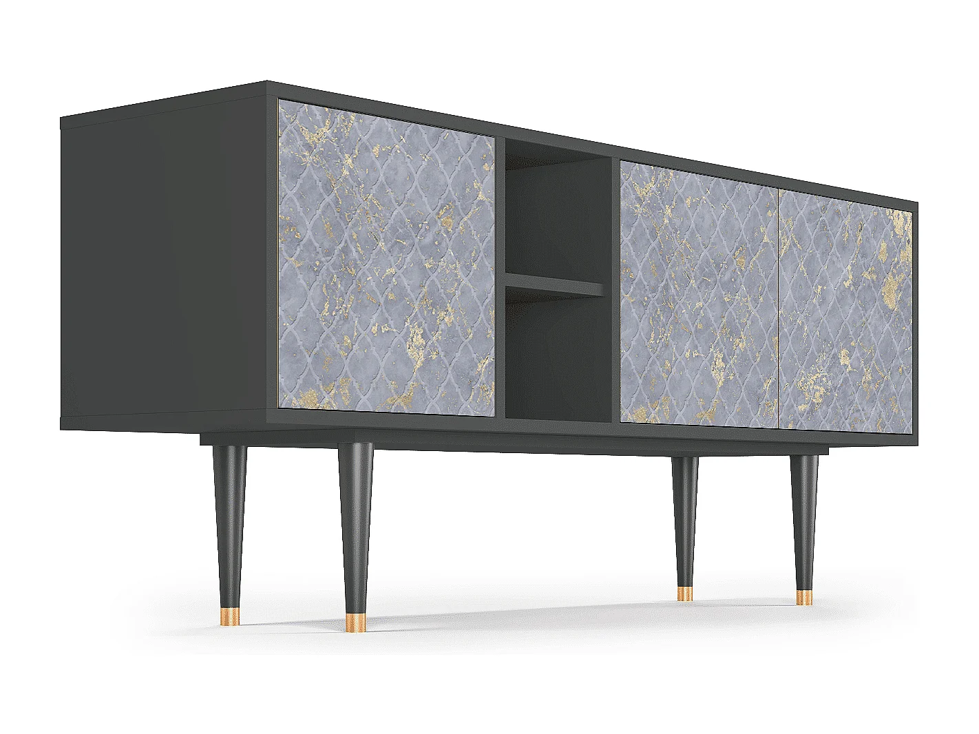 Meuble TV - 150х69х41 cm - T5 - Golden Smoke, Anthracite