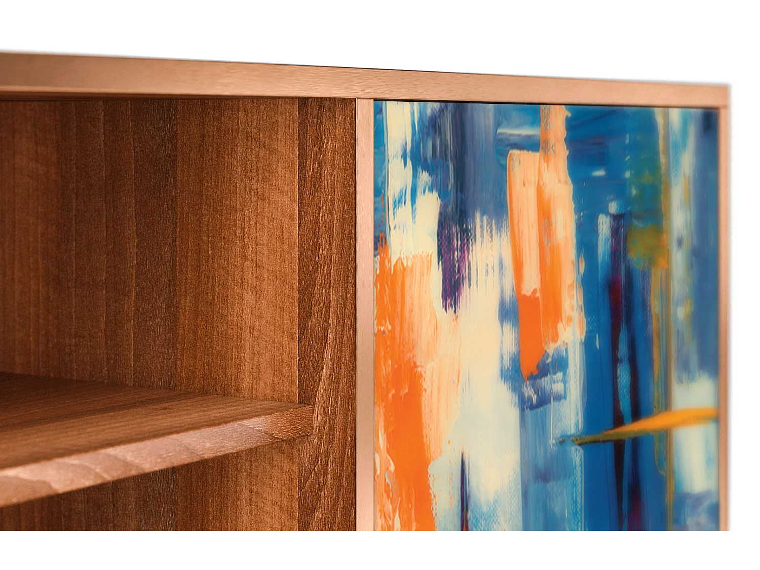 Szafka RTV - 170х69х48 cm - T2 - Abstract Expressionism, Orzech