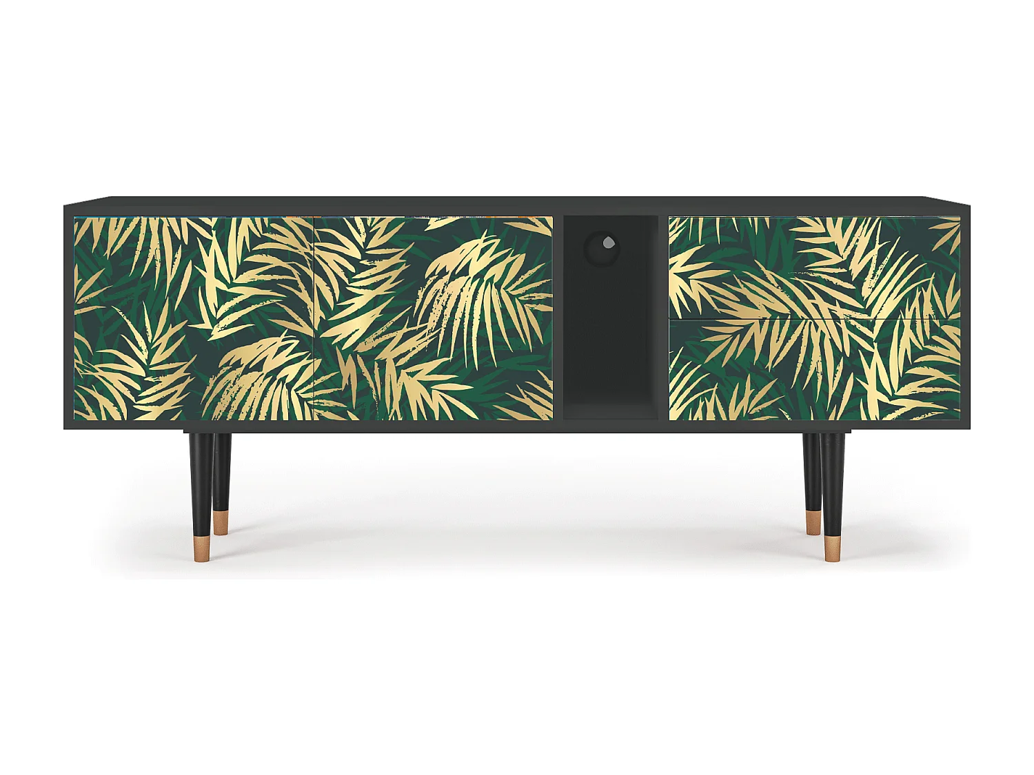 Mueble de TV - 170х69х48 cm - T1 - Sunny Palm Tree, Antracita