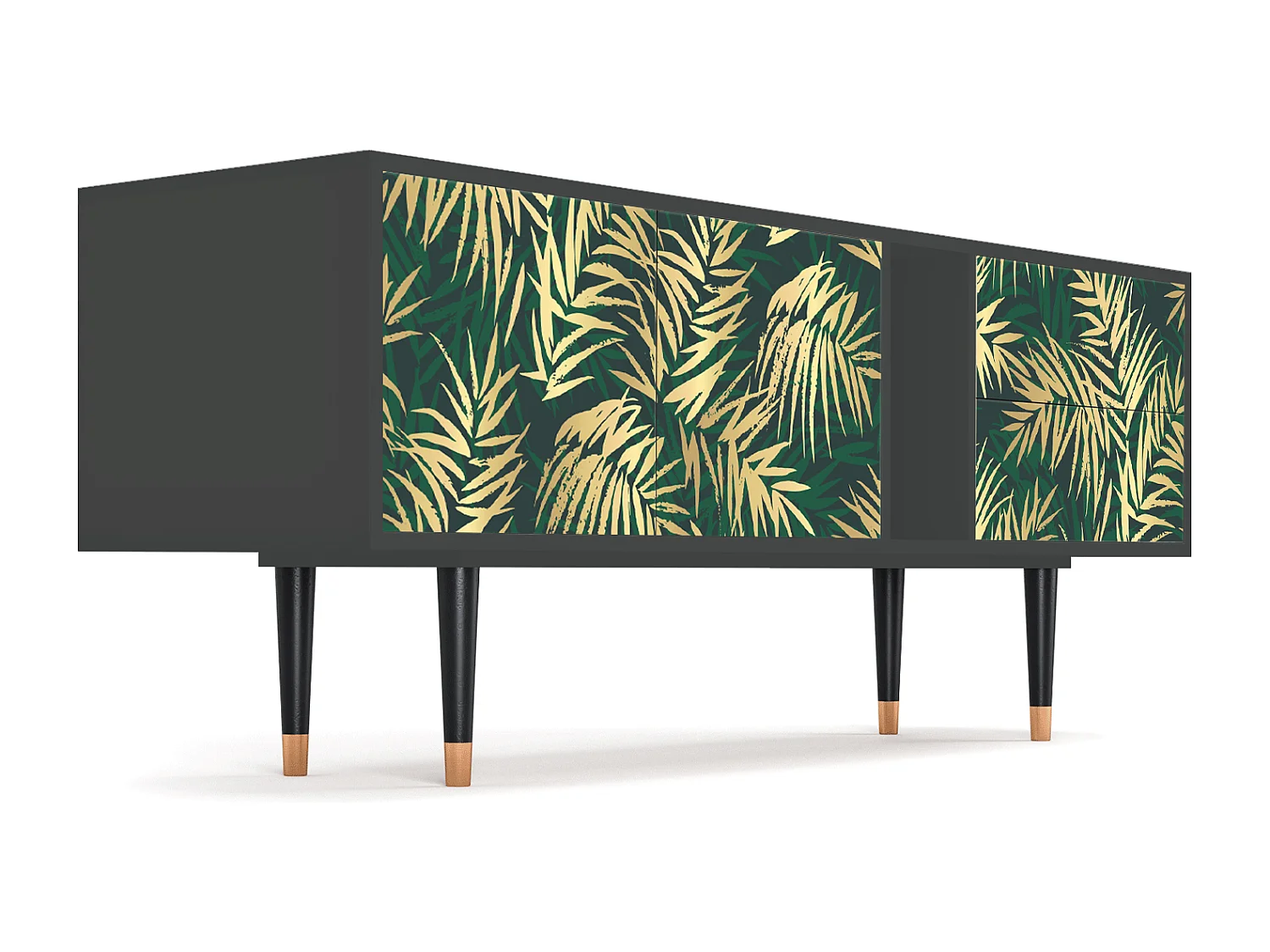 Mueble de TV - 170х69х48 cm - T1 - Sunny Palm Tree, Antracita