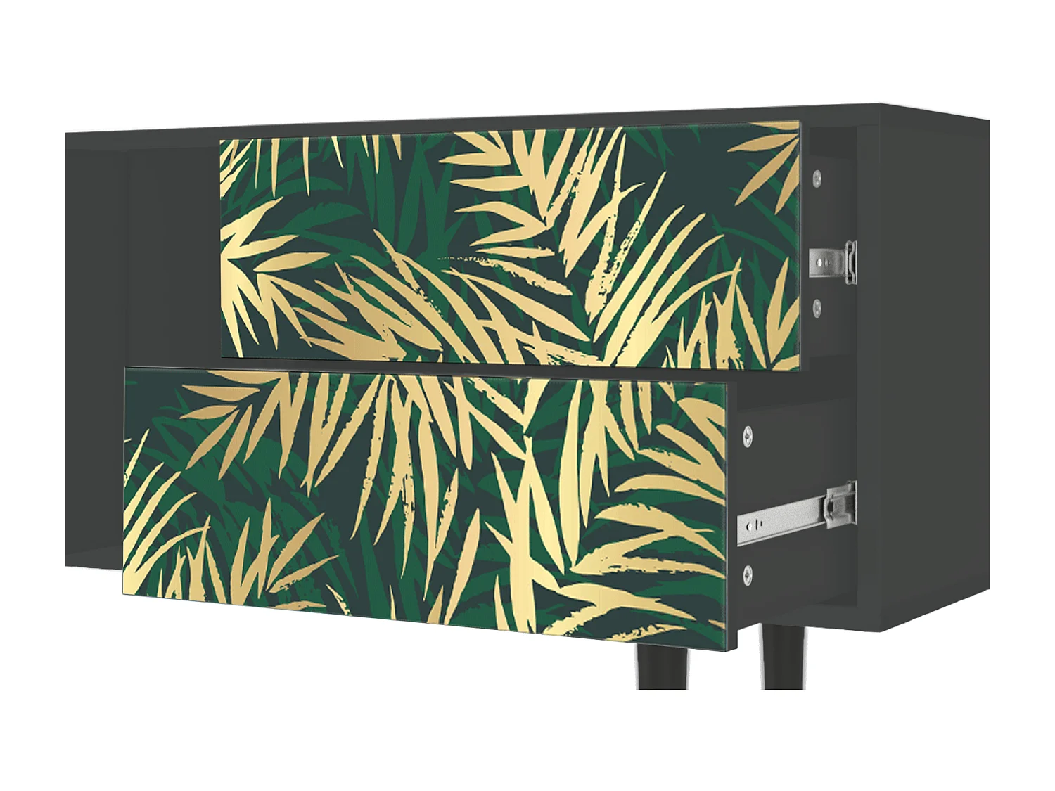 Mueble de TV - 170х69х48 cm - T1 - Sunny Palm Tree, Antracita