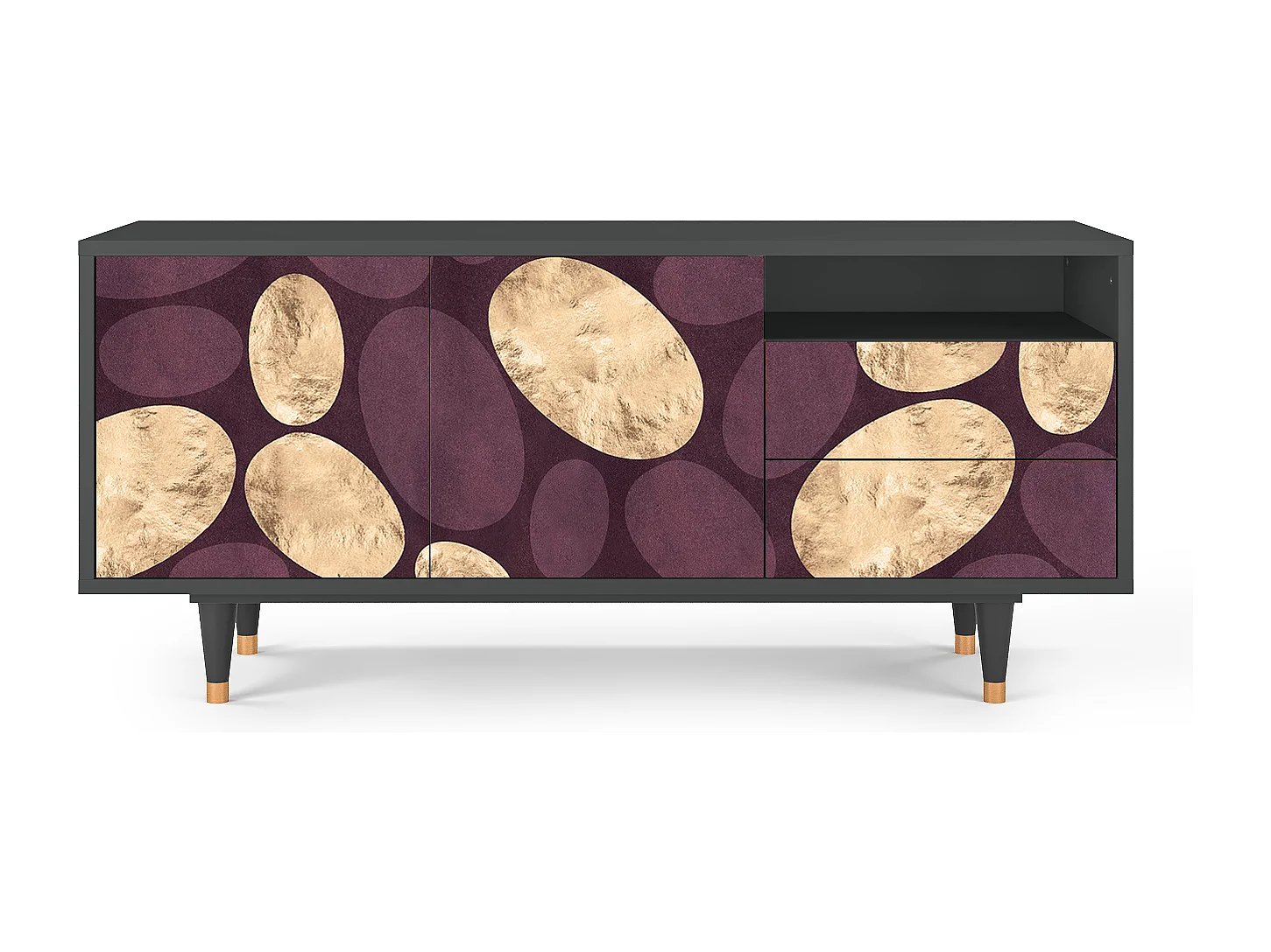 Mueble de TV - 125х56х41 cm - T7 - Fine Wine, Antracite