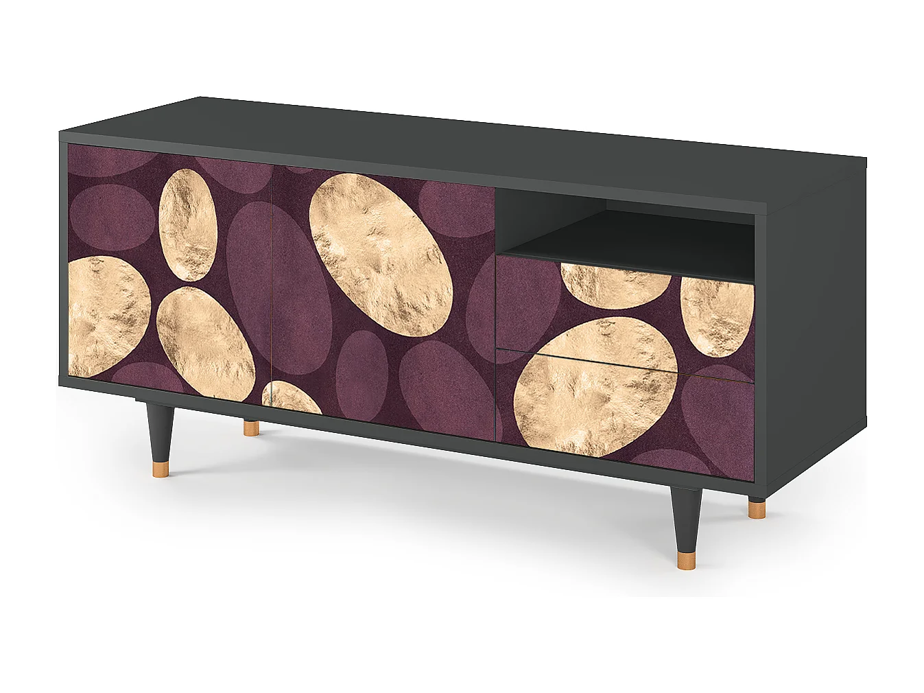 Mueble de TV - 125х56х41 cm - T7 - Fine Wine, Antracite