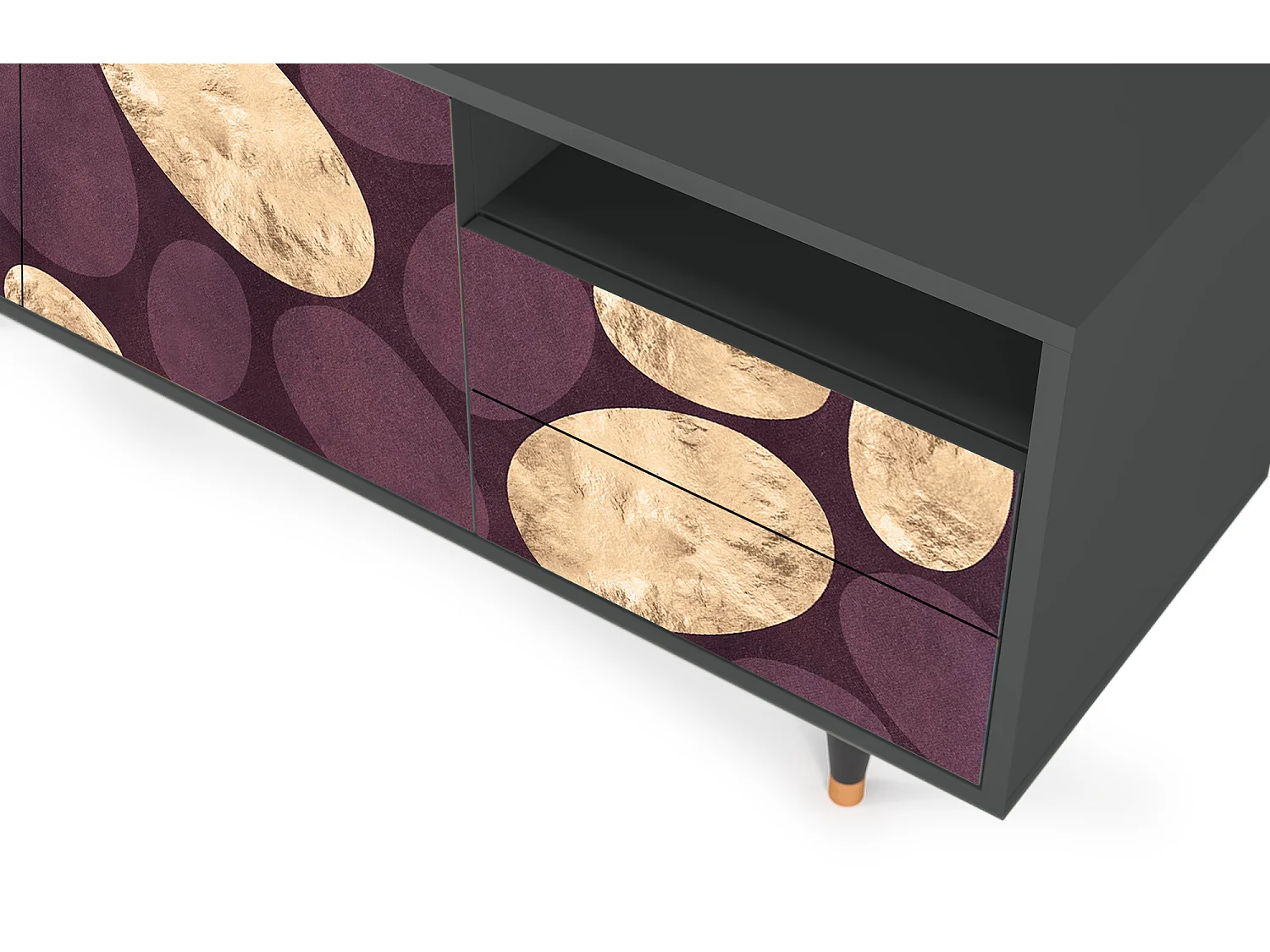 Mueble de TV - 125х56х41 cm - T7 - Fine Wine, Antracite