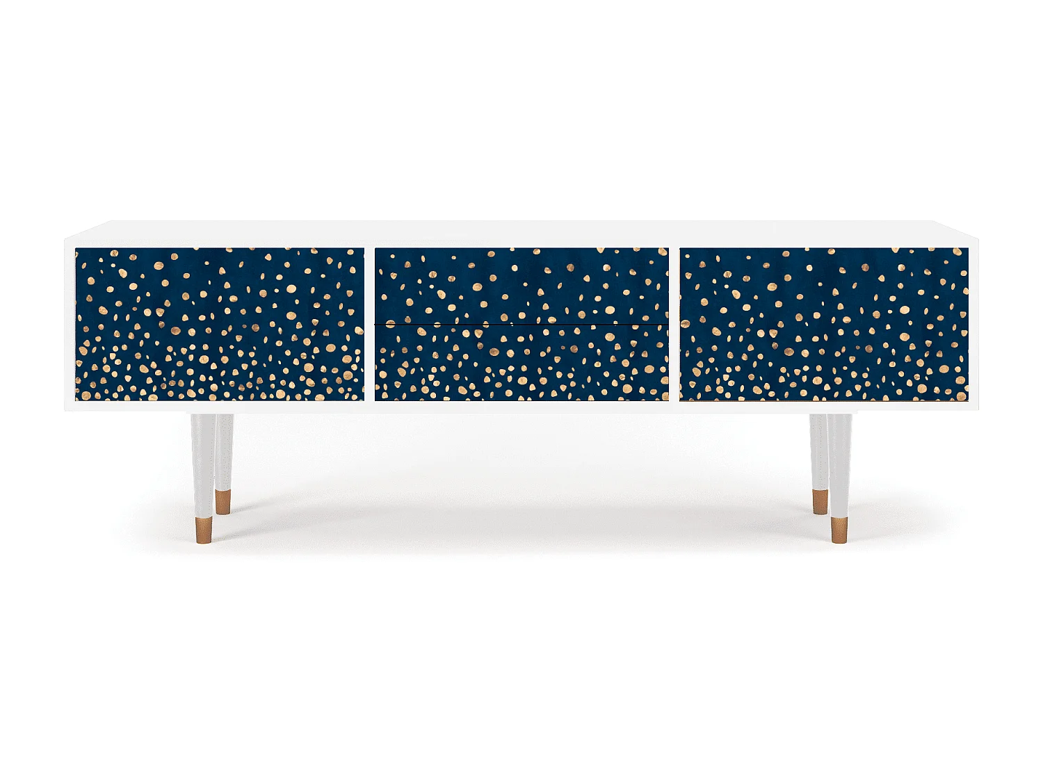 Mueble de TV - 170х59х48 cm - T4 - Night Skies, Blanco