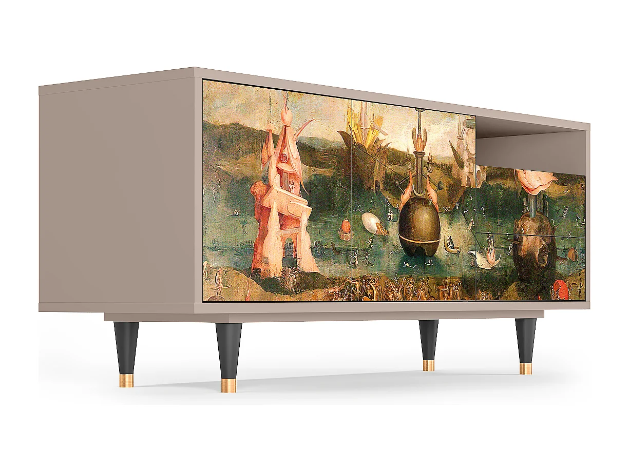 Meuble TV - 125х56х41 cm - T7 - Garden of Delights , Latte