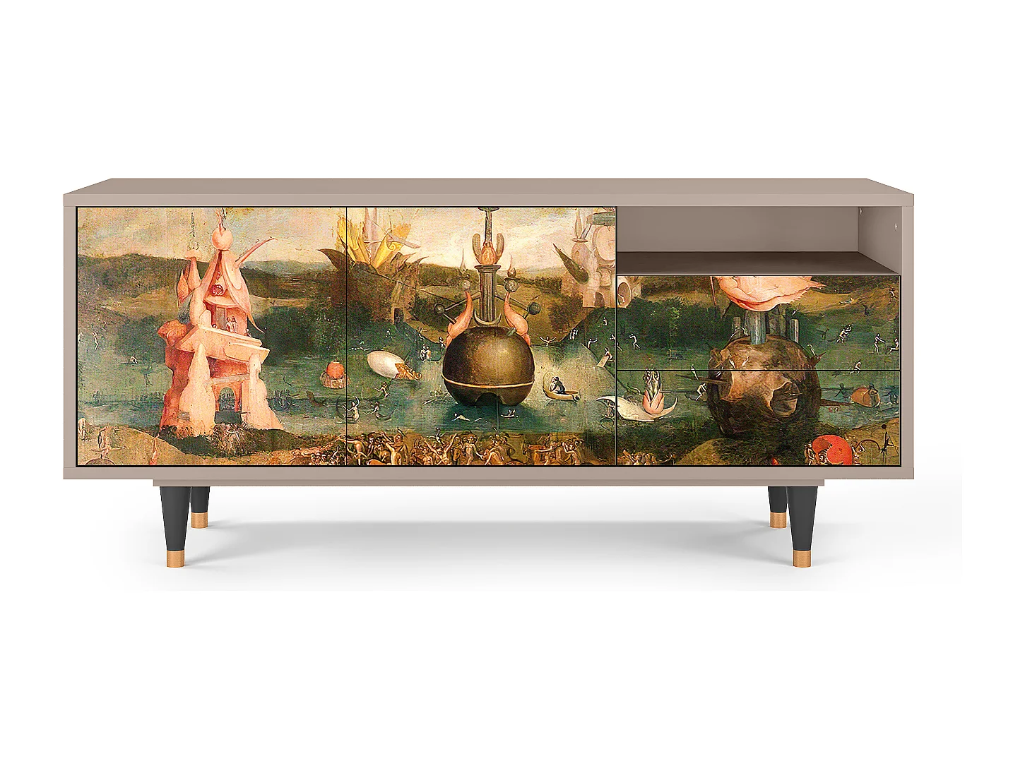 Meuble TV - 125х56х41 cm - T7 - Garden of Delights , Latte