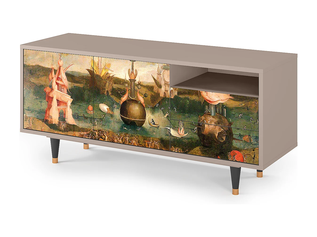 Meuble TV - 125х56х41 cm - T7 - Garden of Delights , Latte