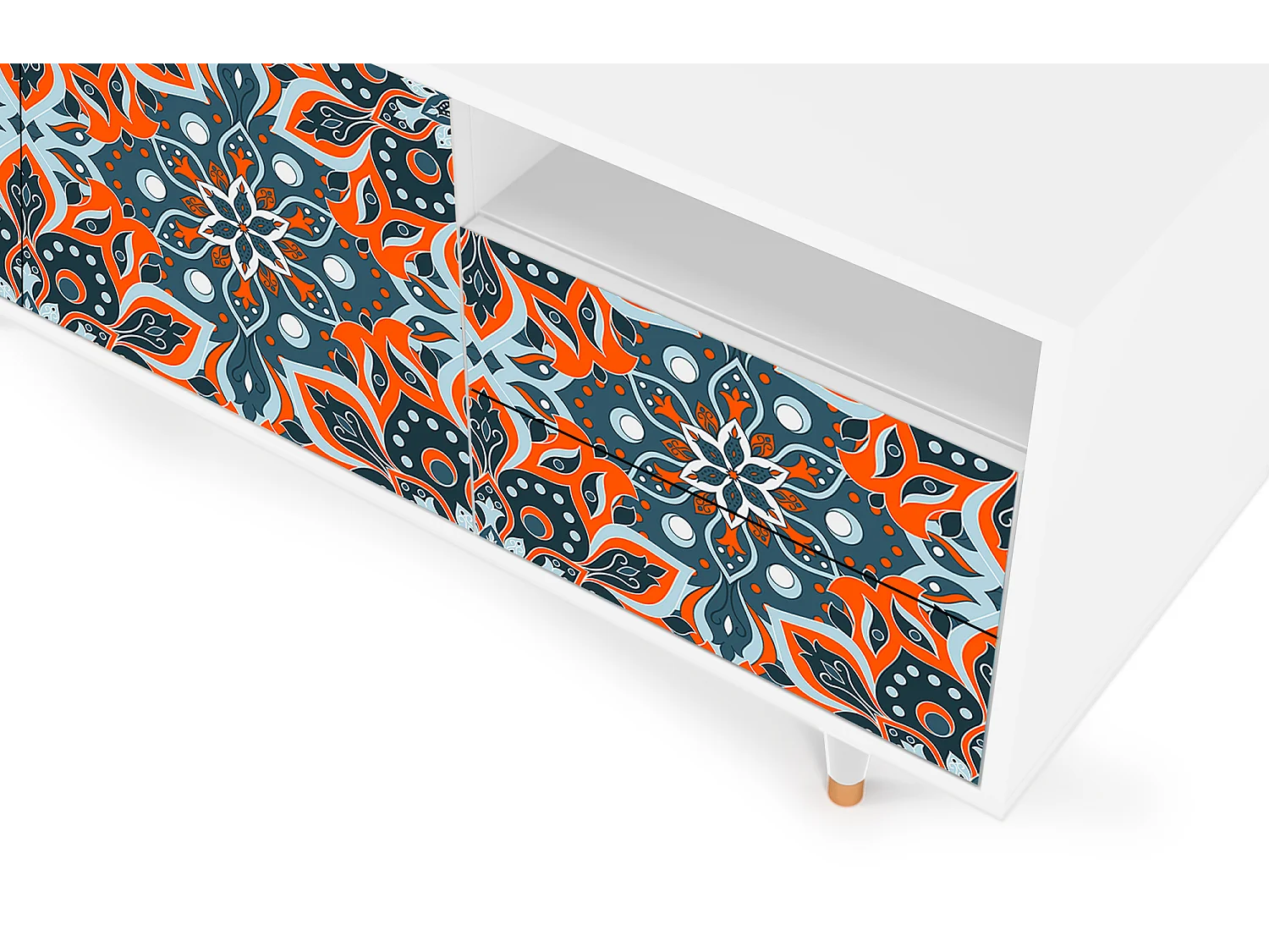 Mobile TV - 125х56х41 cm - T7 - Fire Beetle, Bianco