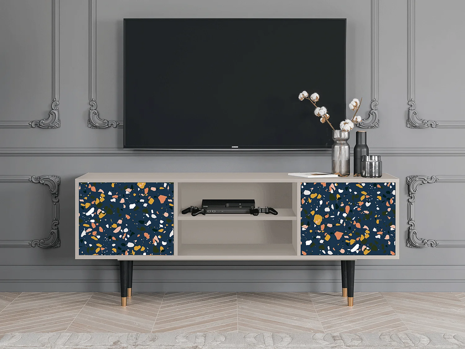 Meuble TV - 170х69х48 cm - T2 - Night Sky Langhterns, Sable