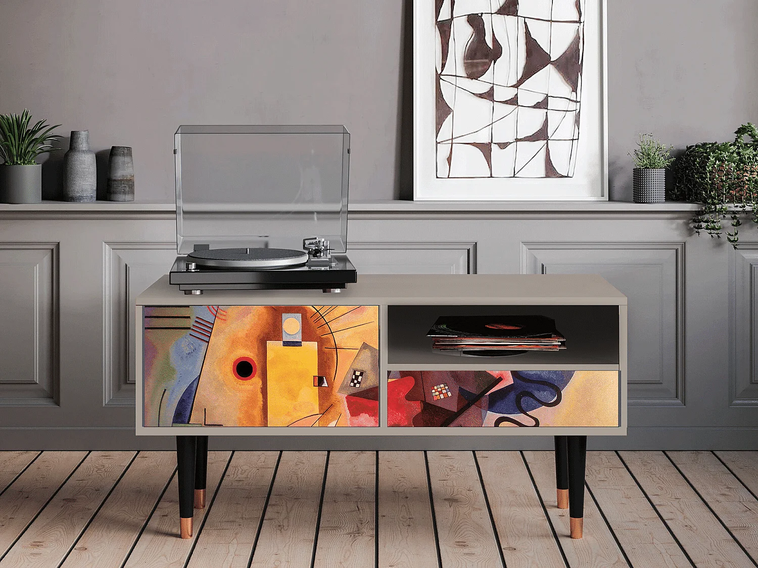 Meuble TV - 115х59х48 cm - T3 - Modern Art, Sable