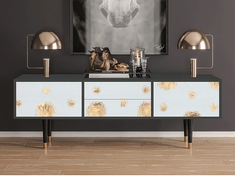 Mueble de TV - 170х59х48 cm - T4 - Sky Latte, Antracite