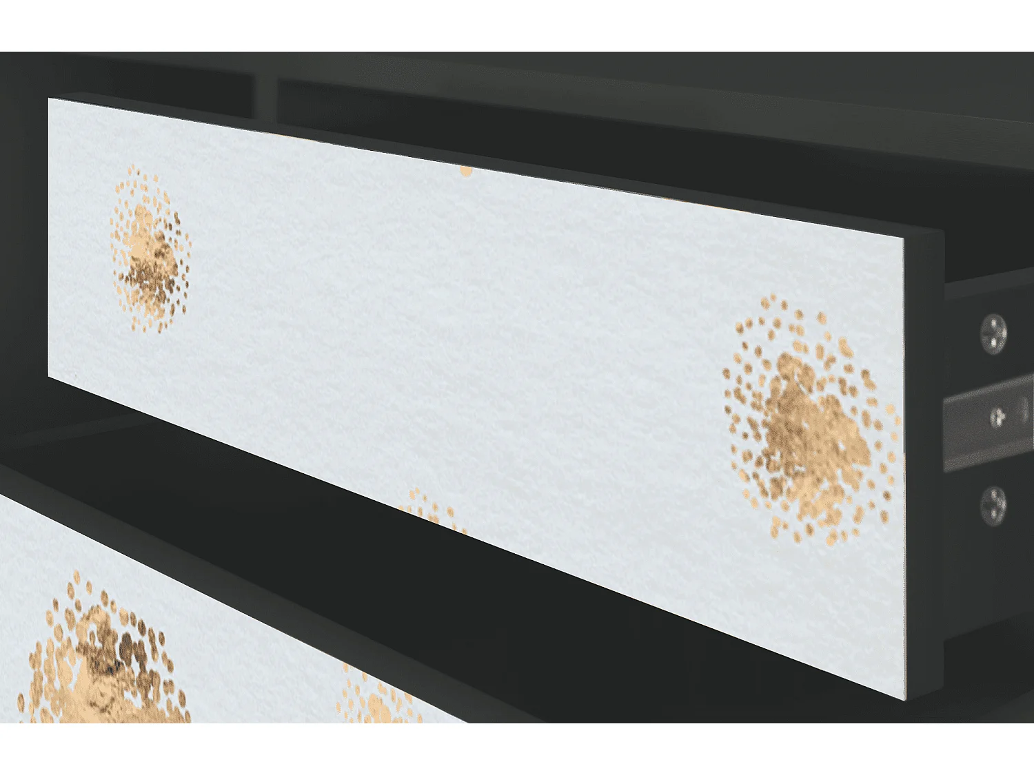 Szafka RTV - 170х59х48 cm - T4 - Sky Latte, Antracyt