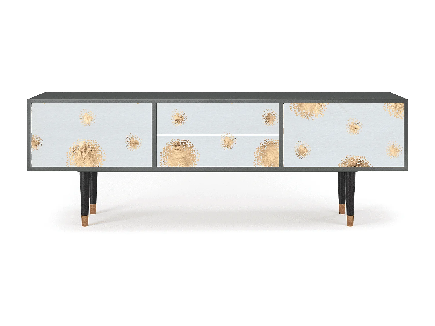 Mueble de TV - 170х59х48 cm - T4 - Sky Latte, Antracite