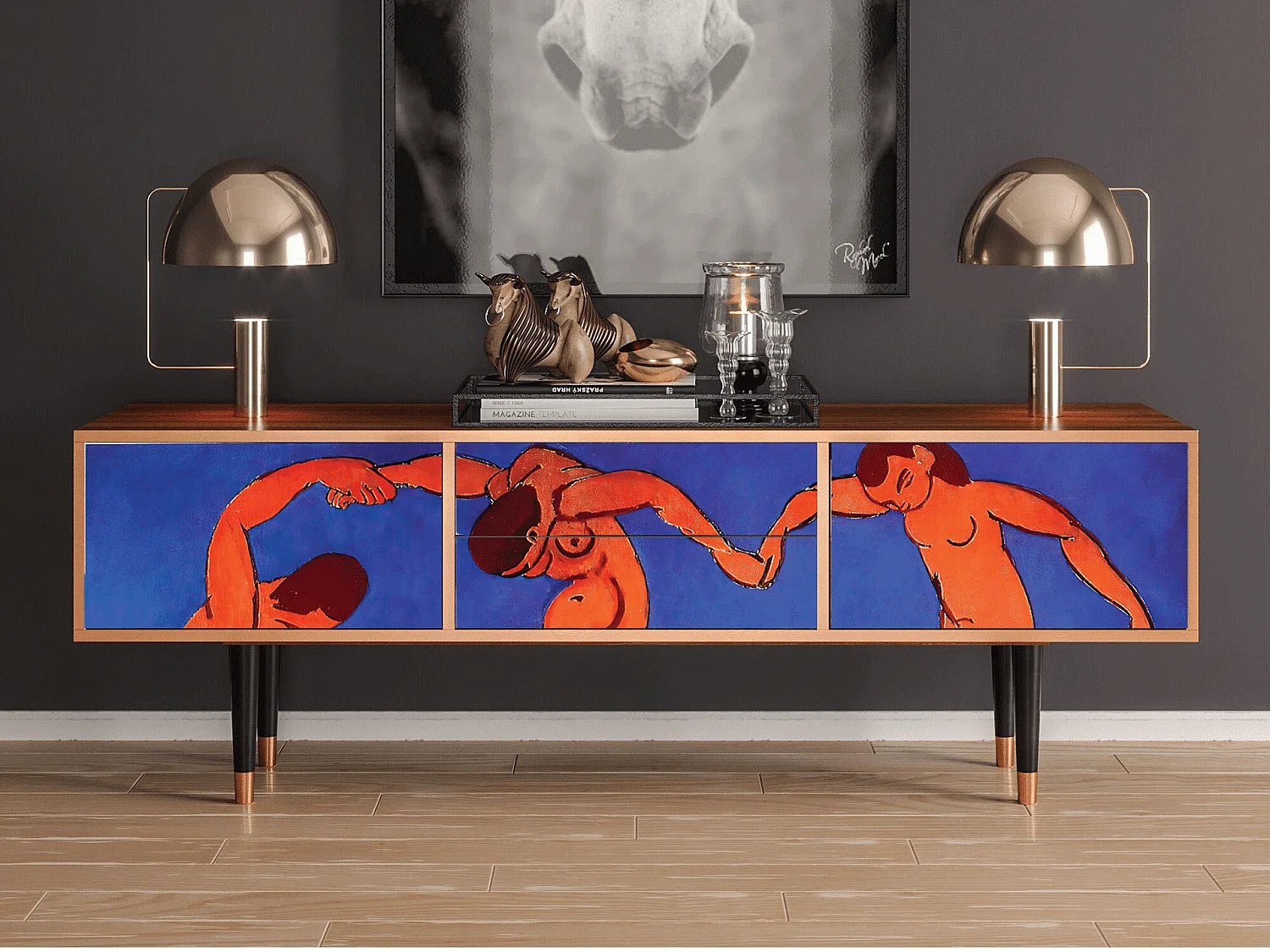 TV-Möbel - 170х59х48 cm - T4 - The Dance by Matisse , Walnuss