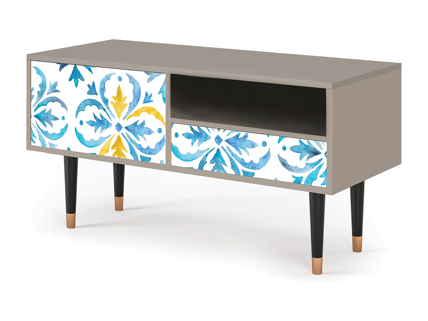 Szafka RTV - 115х59х48 cm - T3 - Lisbon Flover, Piaskowy