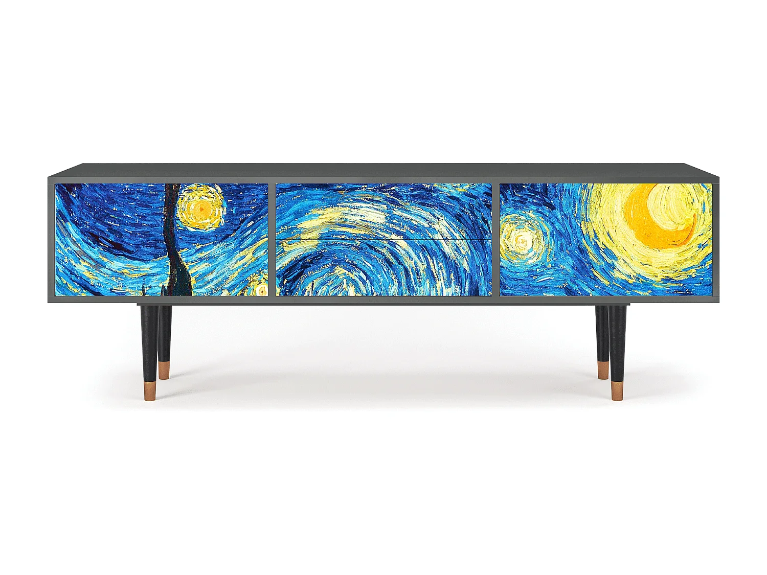 Meuble TV - 170х59х48 cm - T4 - The Starry Night  , Anthracite