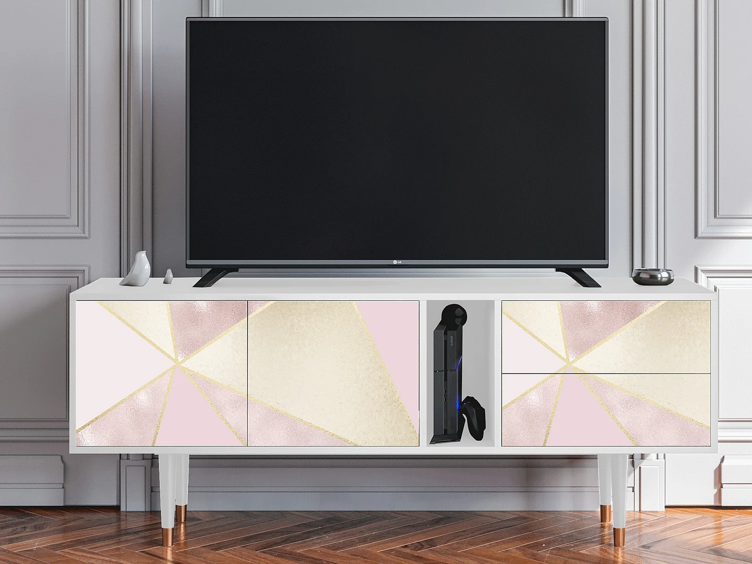 Mueble de TV - 170х69х48 cm - T1 - Cosmopolitan Diva, Blanco