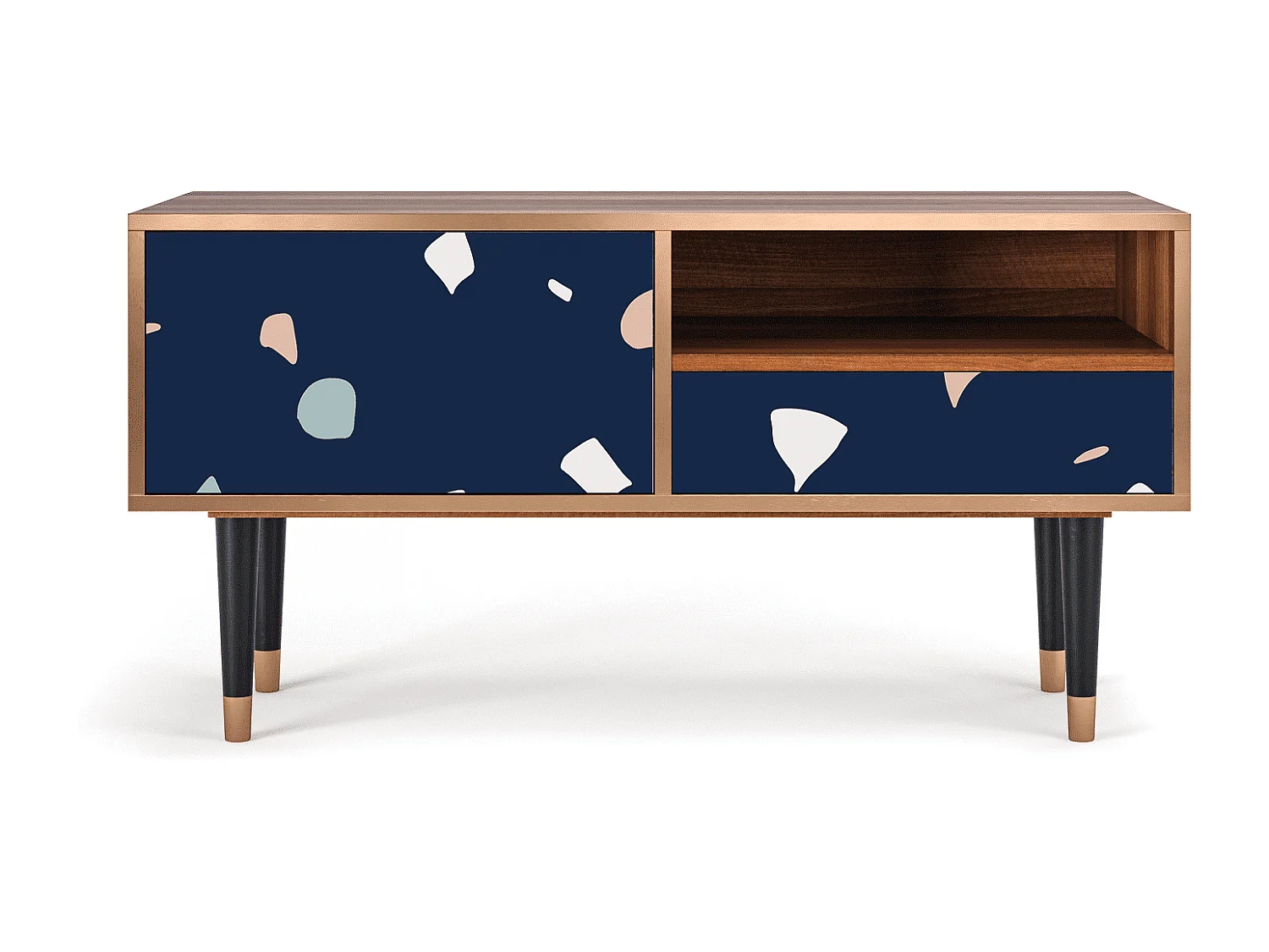 Meuble TV - 115х59х48 cm - T3 - Space Satellites, Noyer