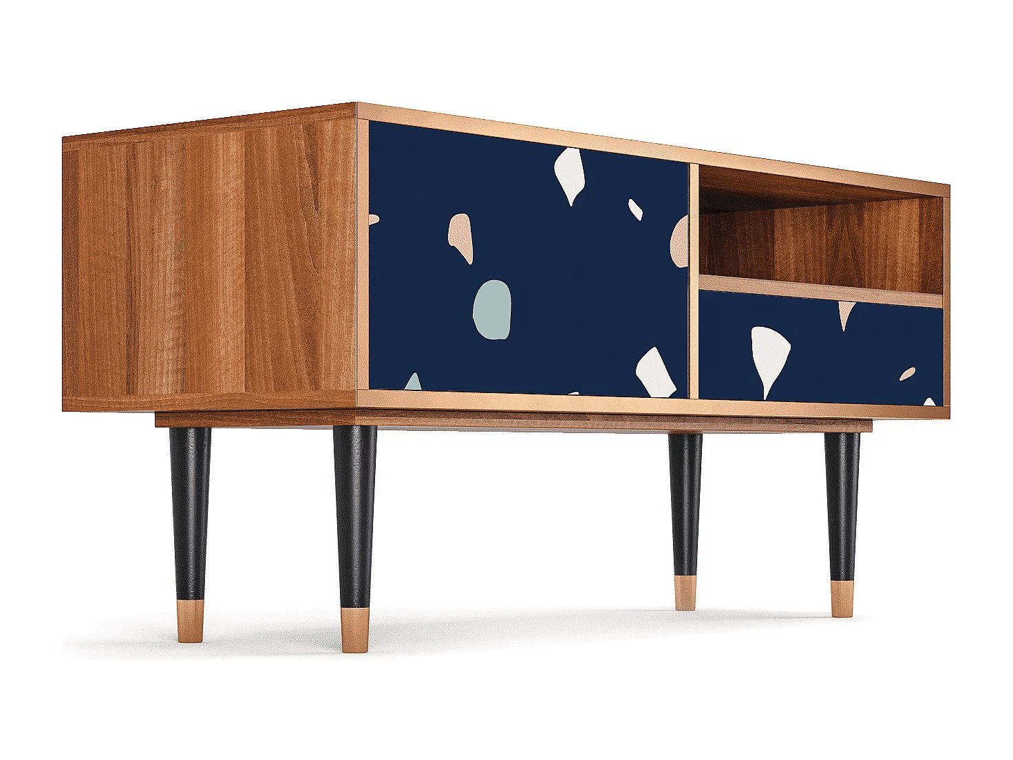 Meuble TV - 115х59х48 cm - T3 - Space Satellites, Noyer