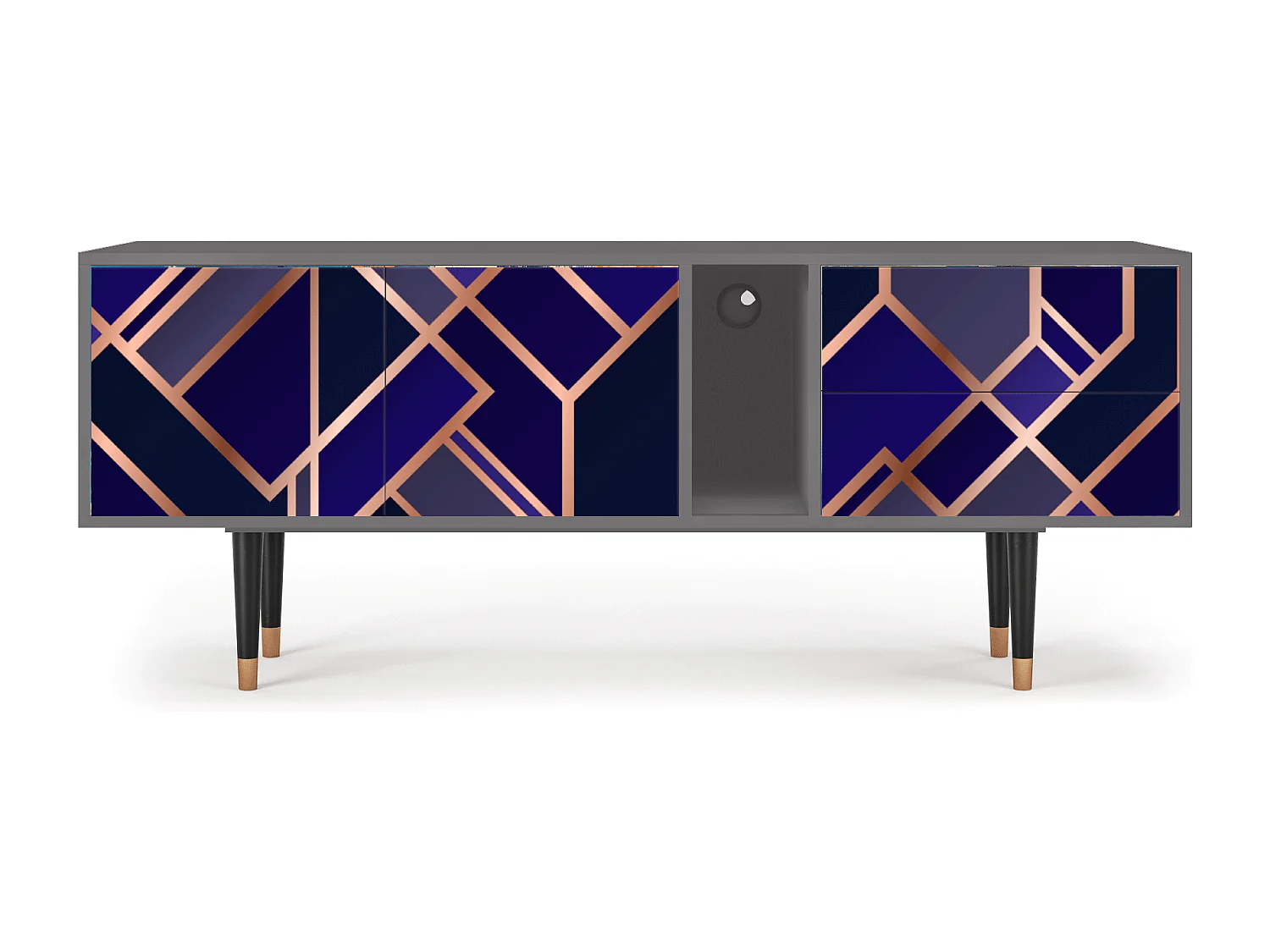 Mueble de TV - 170х69х48 cm - T1 - Aquamarine Getsby, Gris