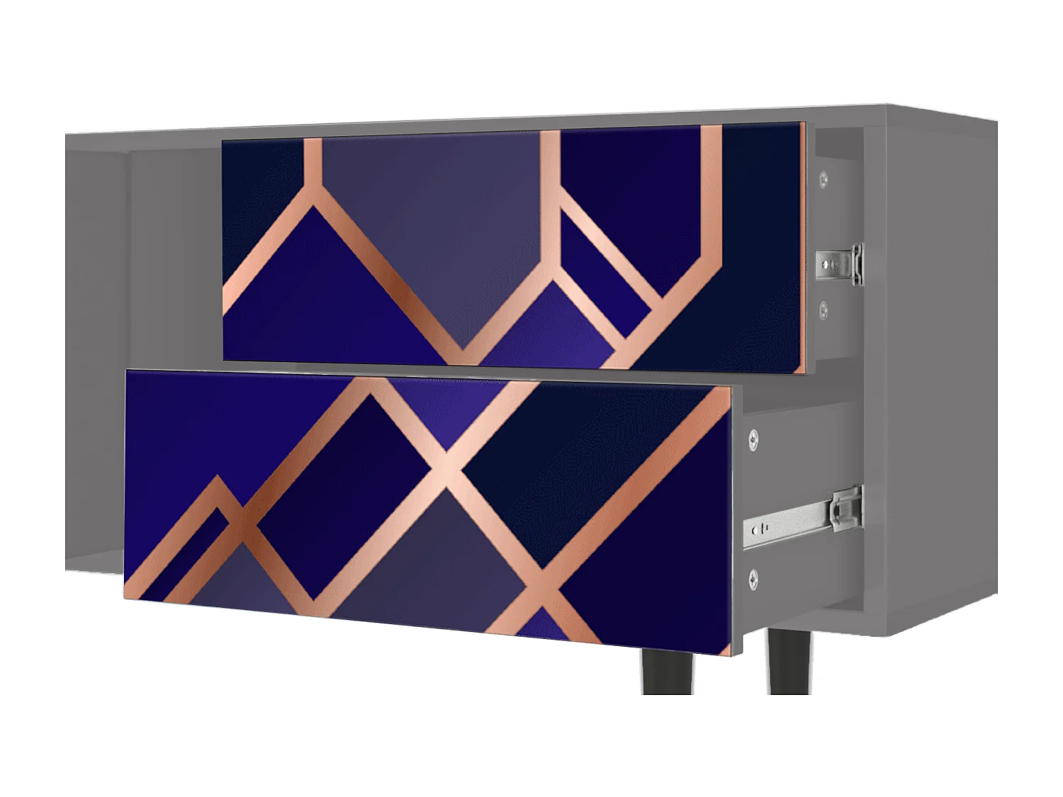 Mueble de TV - 170х69х48 cm - T1 - Aquamarine Getsby, Gris