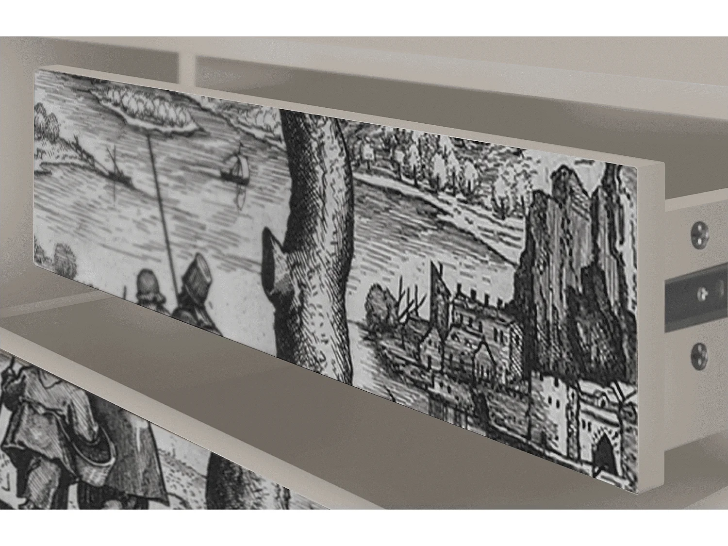 Mobile TV - 170х59х48 cm - T4 - Milites Requiescentes, Sabbia