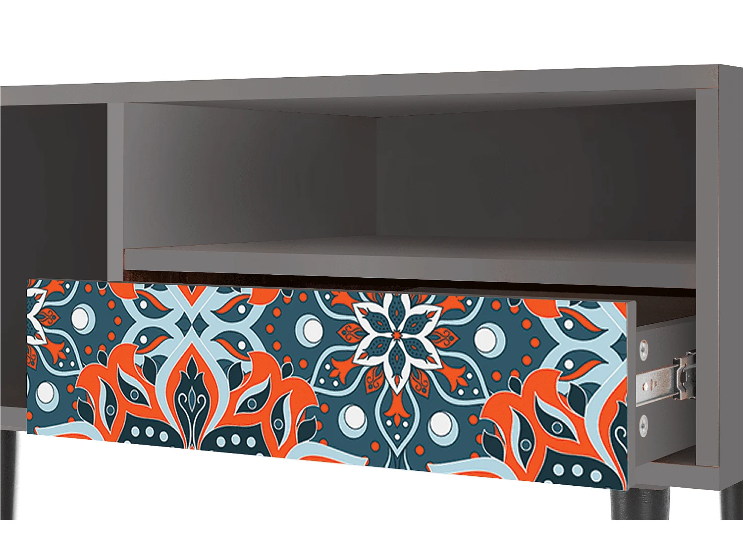 Meuble TV - 115х59х48 cm - T3 - Fire Beetle, Gris