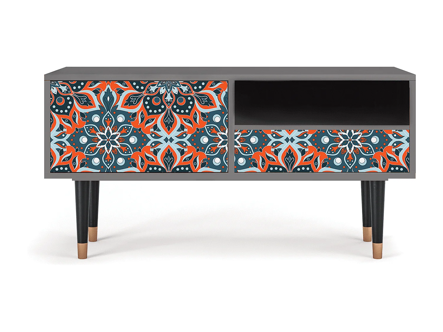 Mueble de TV - 115х59х48 cm - T3 - Fire Beetle, Gris