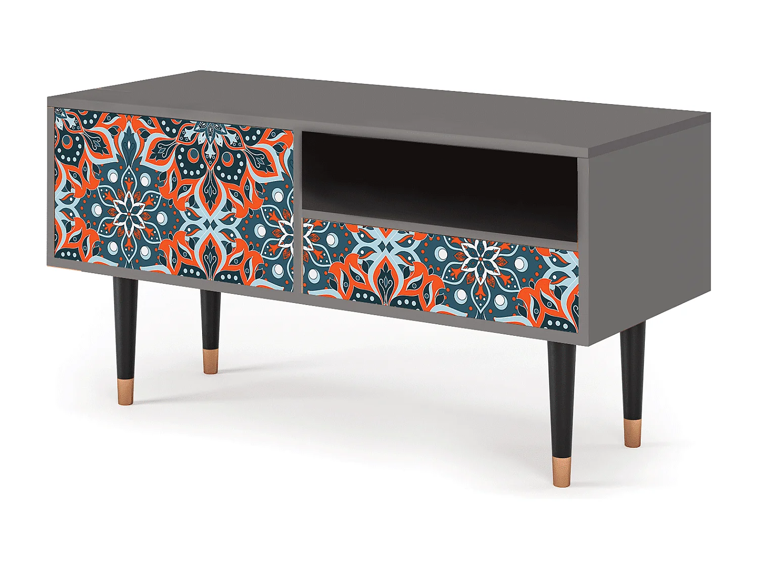 Meuble TV - 115х59х48 cm - T3 - Fire Beetle, Gris