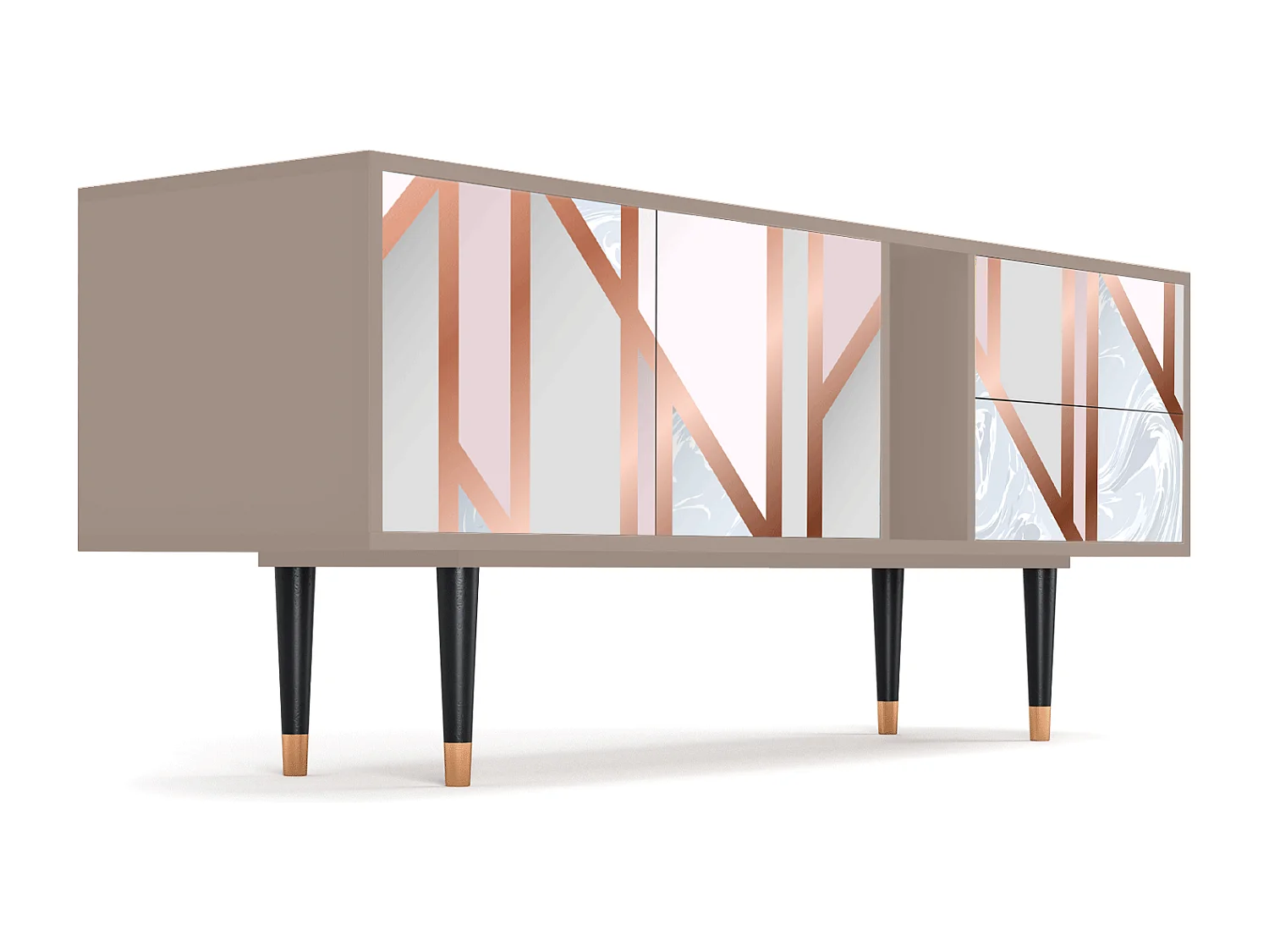 Mueble de TV - 170х69х48 cm - T1 - Champagne Story, Latte