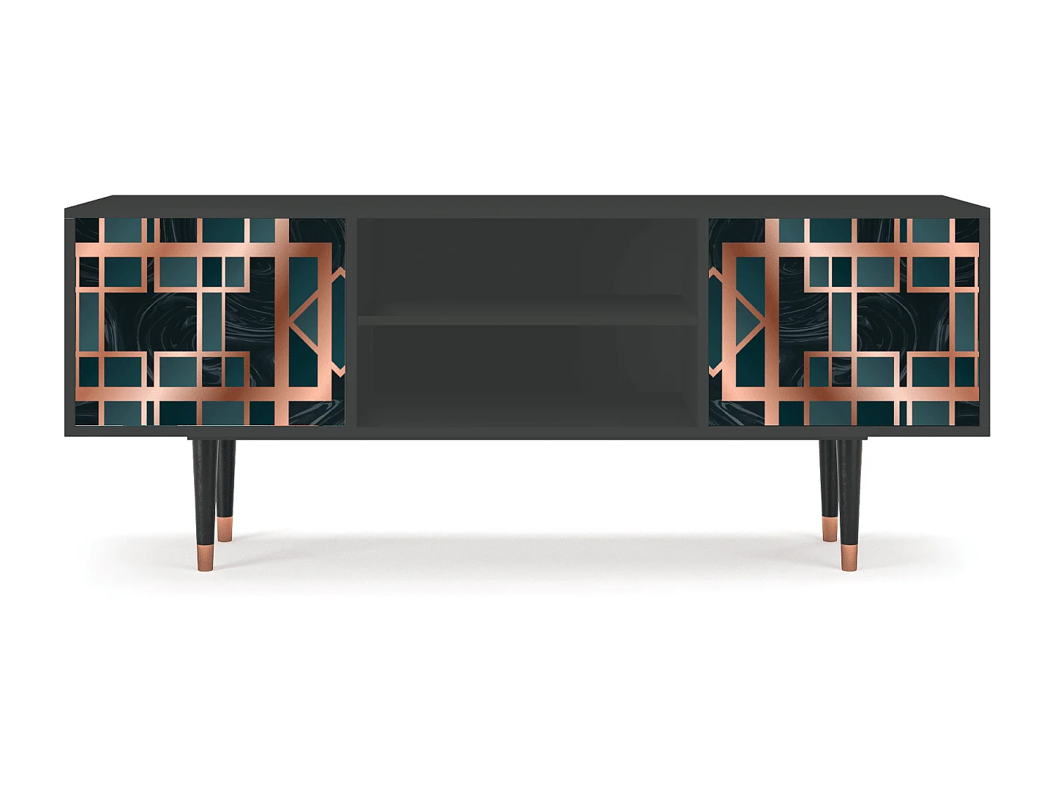 Mueble de TV - 170х69х48 cm - T2 - Emerald Metro, Antracita