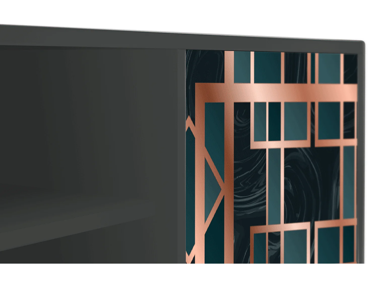 Meuble TV - 170х69х48 cm - T2 - Emerald Metro, Anthracite