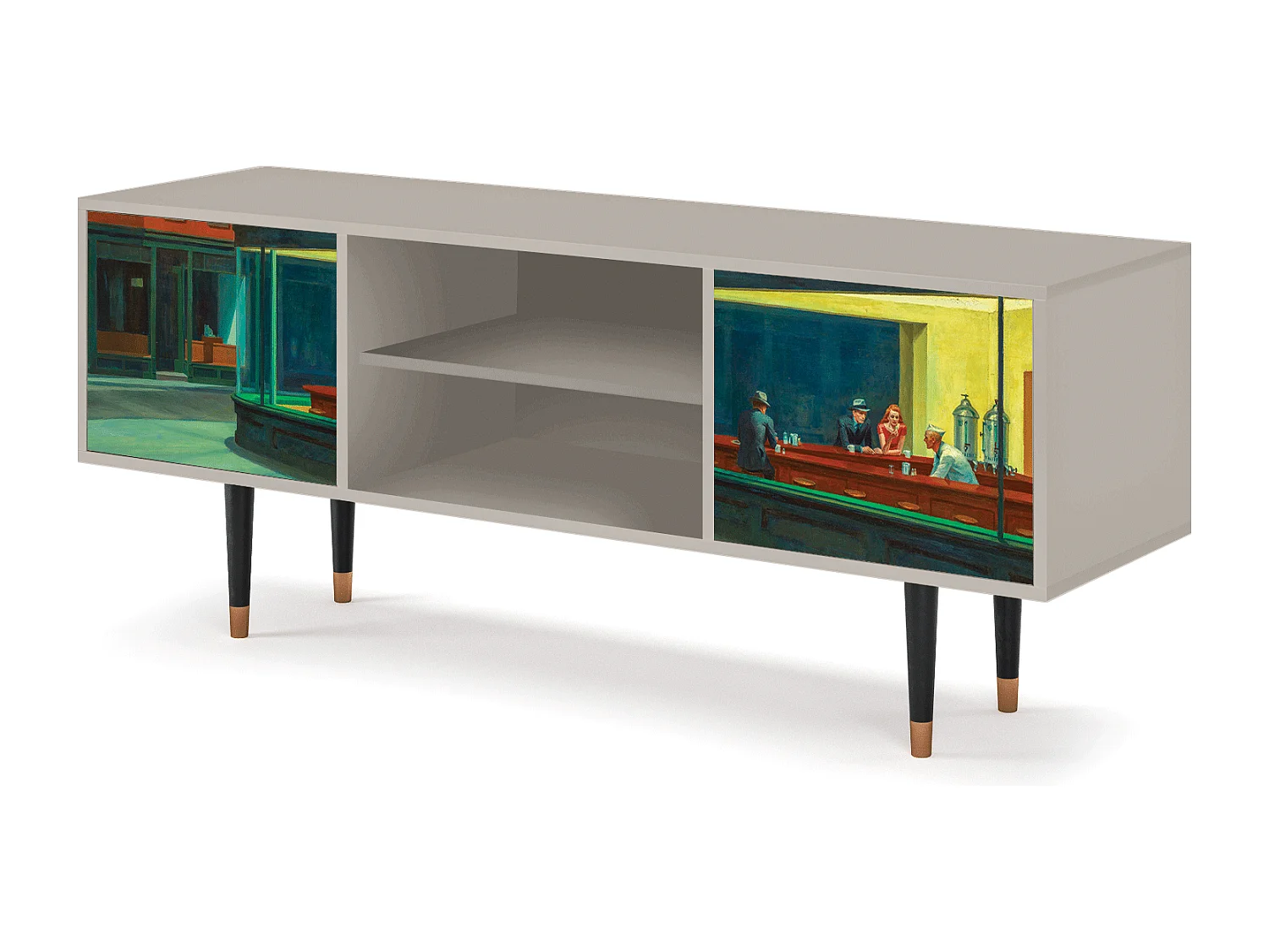 TV-Möbel - 170х69х48 cm - T2 - Nighthawks by Hopper, Sand