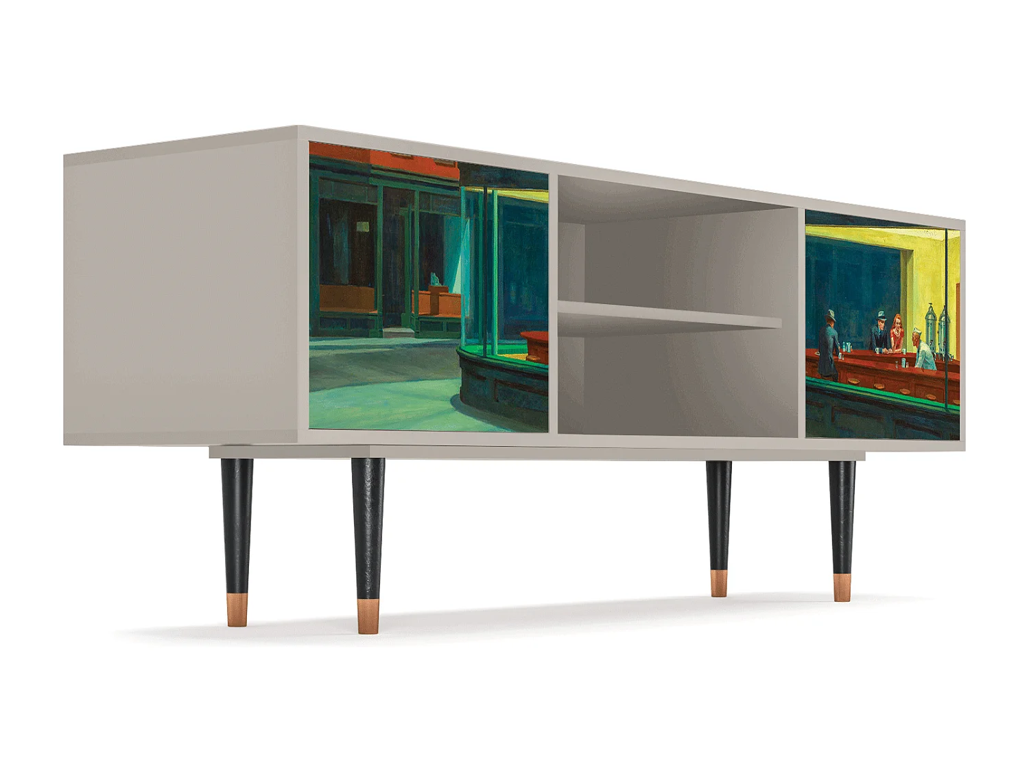 TV-Möbel - 170х69х48 cm - T2 - Nighthawks by Hopper, Sand