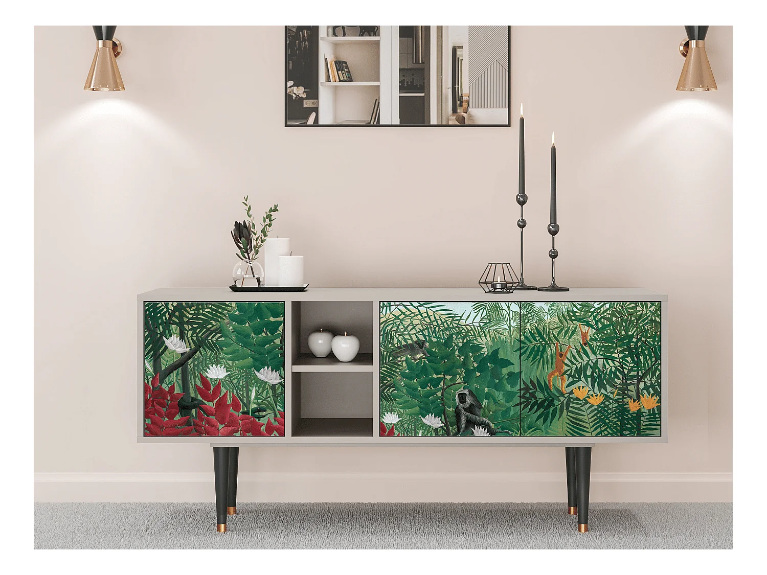 Meuble TV - 150х69х41 cm - T5 - Jungles in Paris, Sable