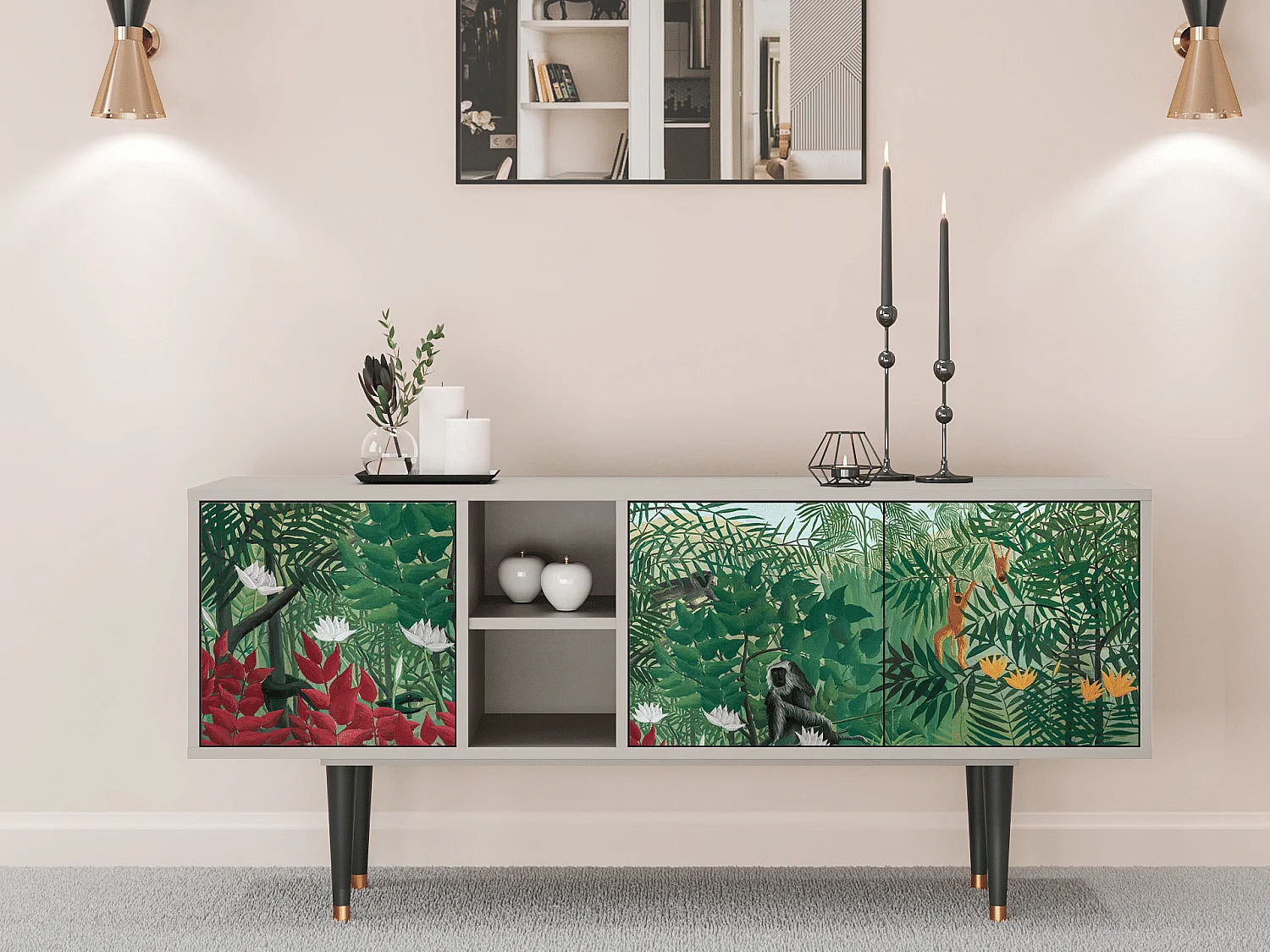 Mueble de TV - 150х69х41 cm - T5 - Jungles in Paris, Arena
