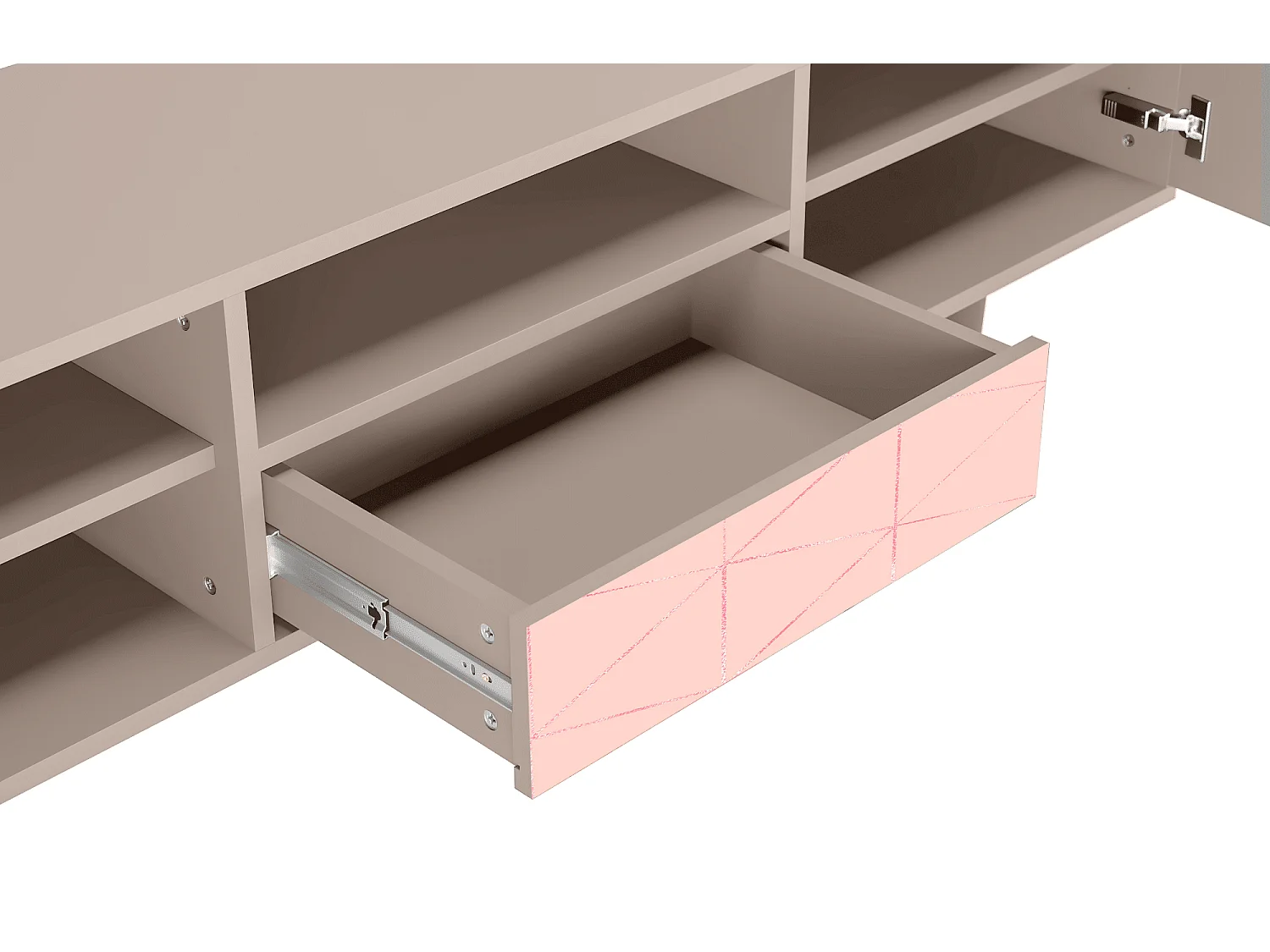 Mueble de TV - 170х59х41 cm - T6 - Rose Quartz, Latte