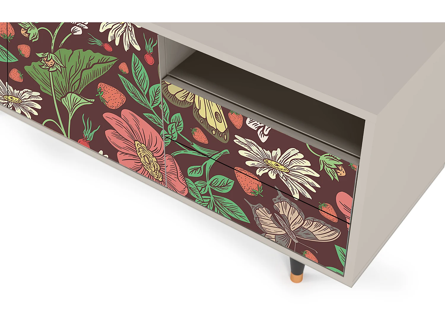 TV-Möbel - 125х56х41 cm - T7 - Alice in Wonderland, Sand