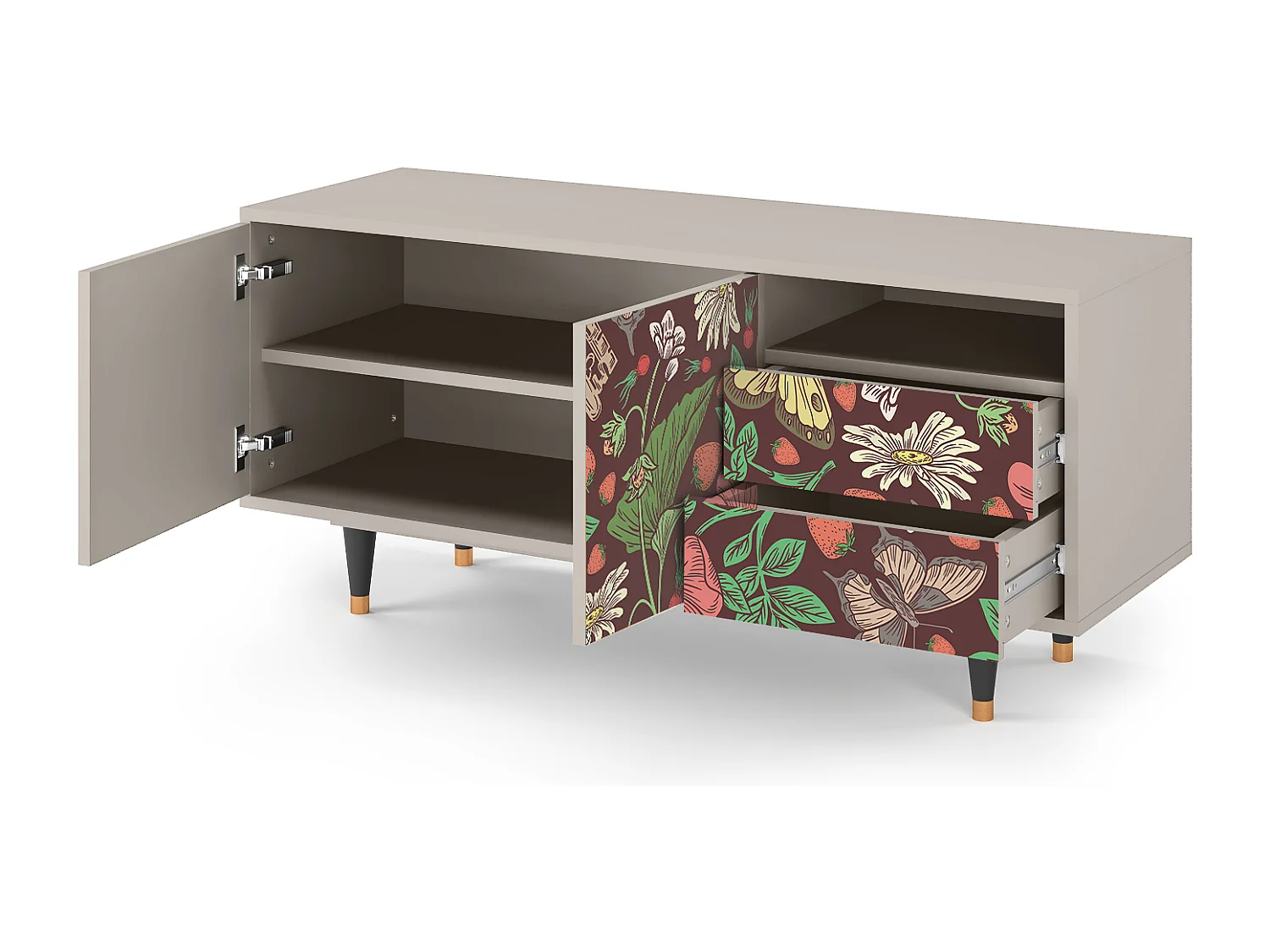 TV-Möbel - 125х56х41 cm - T7 - Alice in Wonderland, Sand