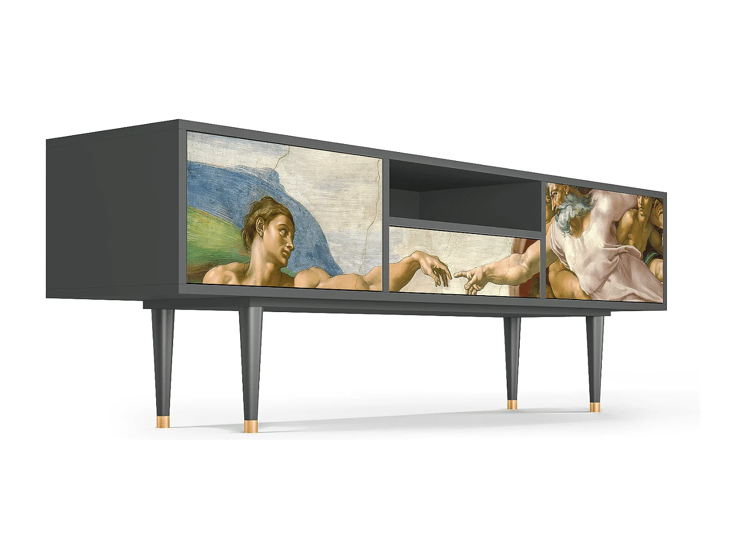 Meuble TV - 170х59х41 cm - T6 - The Creation of Adam, Anthracite