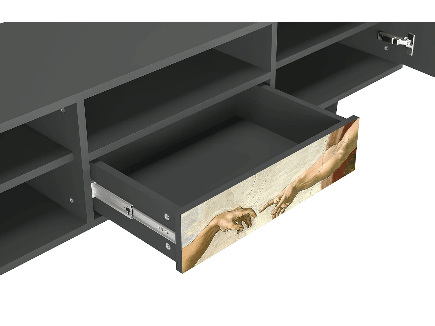 Meuble TV - 170х59х41 cm - T6 - The Creation of Adam, Anthracite