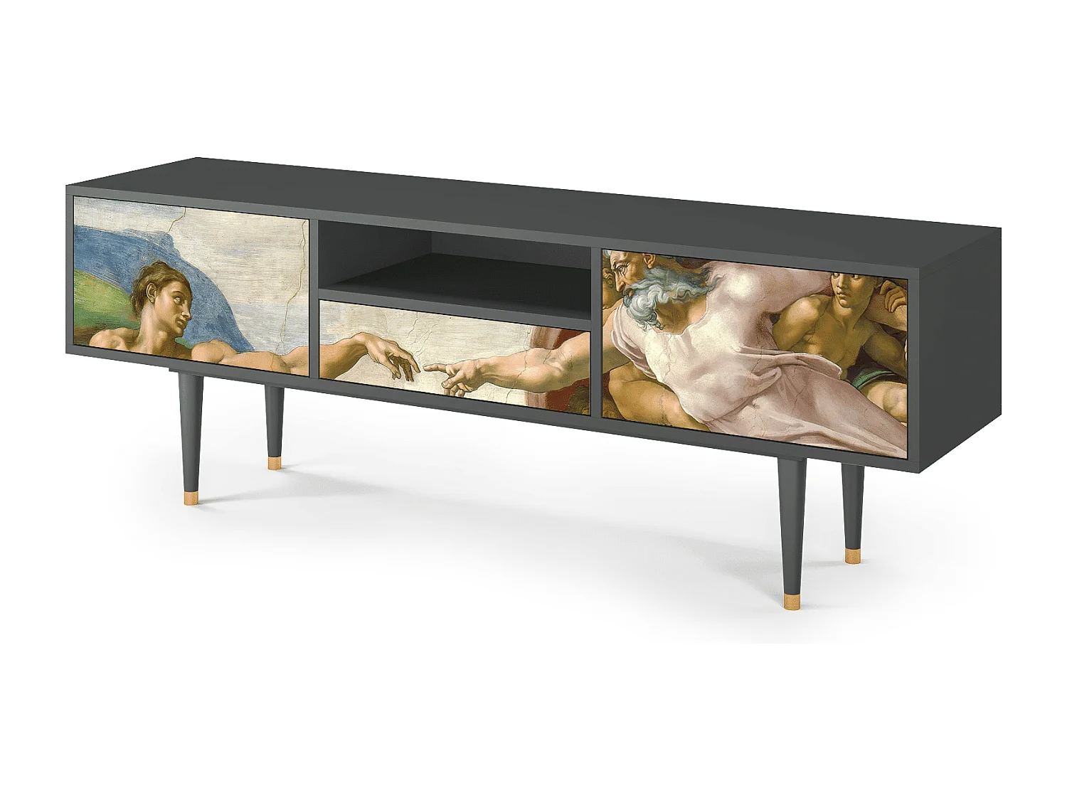 Mueble de TV - 170х59х41 cm - T6 - The Creation of Adam, Antracita