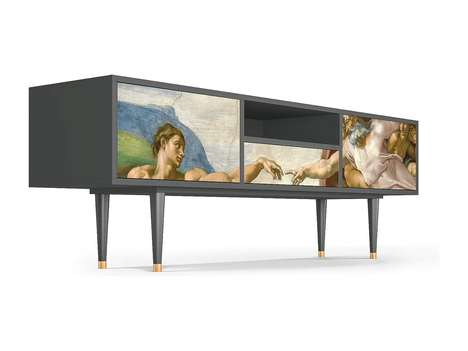 Mueble de TV - 170х59х41 cm - T6 - The Creation of Adam, Antracita