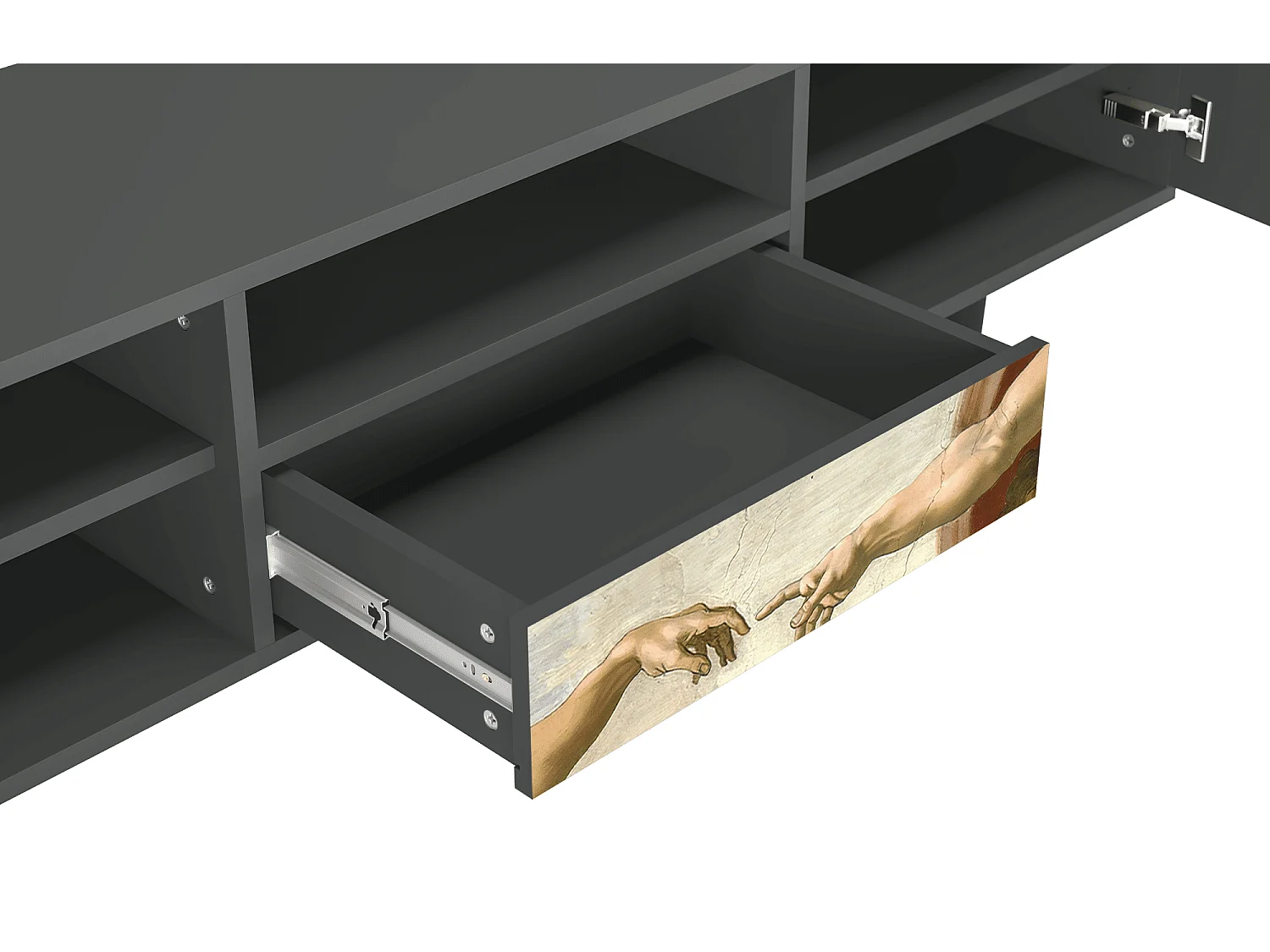 Mueble de TV - 170х59х41 cm - T6 - The Creation of Adam, Antracita
