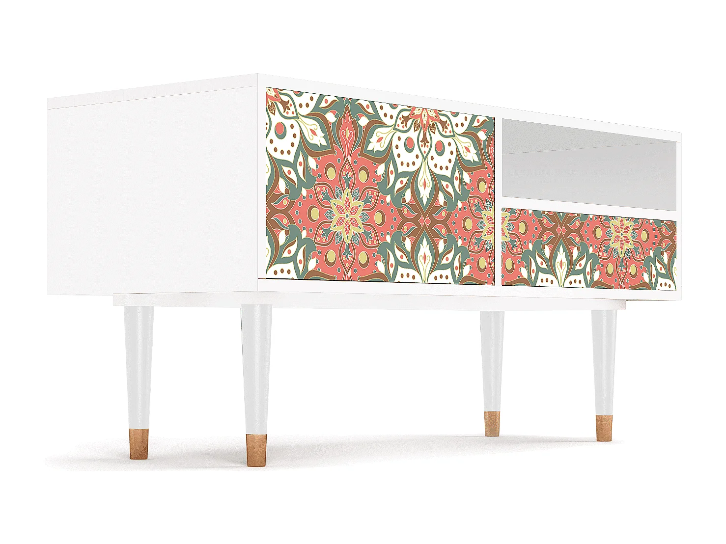 Mobile TV - 115х59х48 cm - T3 - Peach Grove, Bianco