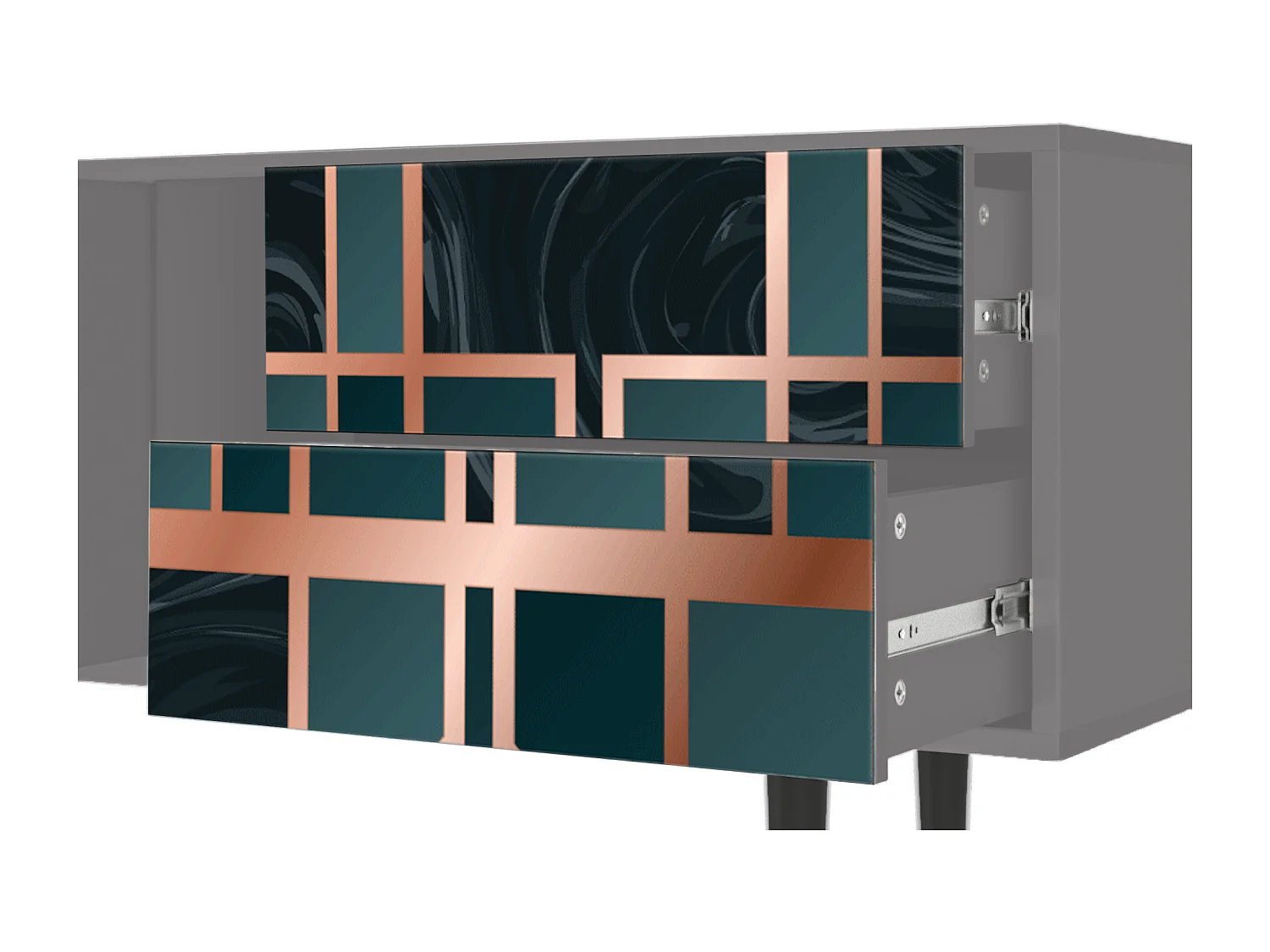 TV-Möbel - 170х69х48 cm - T1 - Emerald Metro, Grau