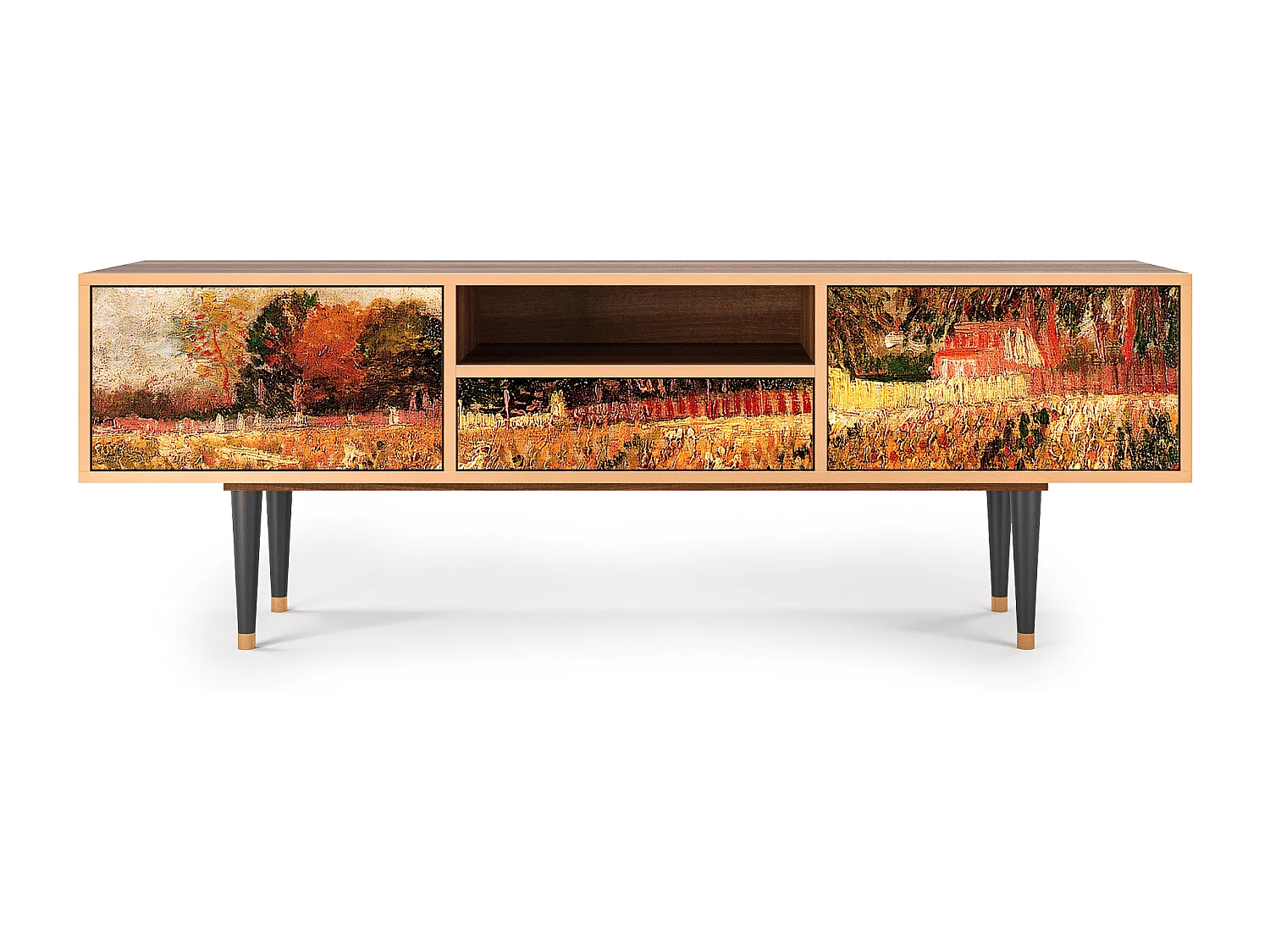 Szafka RTV - 170х59х41 cm - T6 - The Banks, Orzech