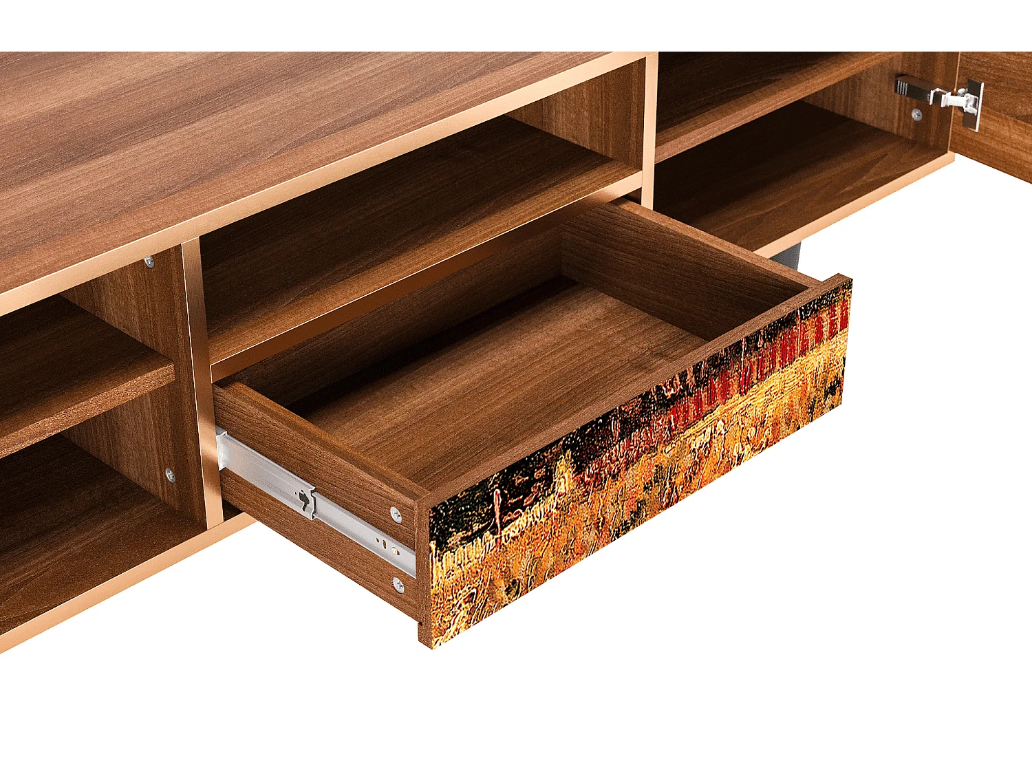 Szafka RTV - 170х59х41 cm - T6 - The Banks, Orzech