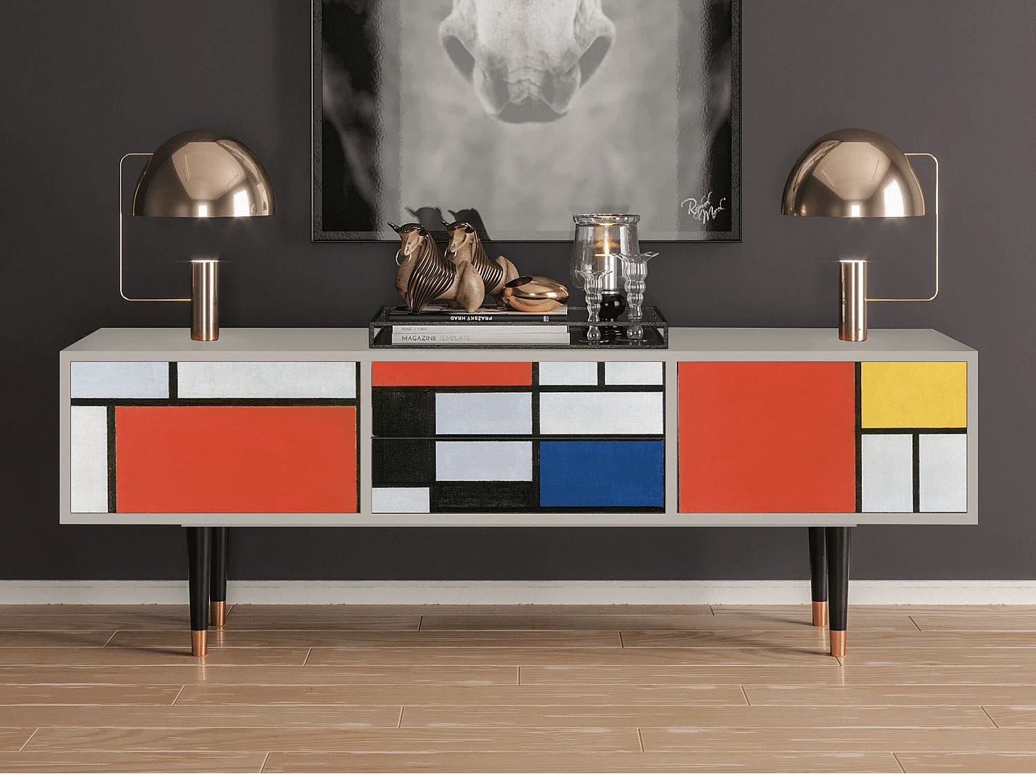 Meuble TV - 170х59х48 cm - T4 - Composition, Sable